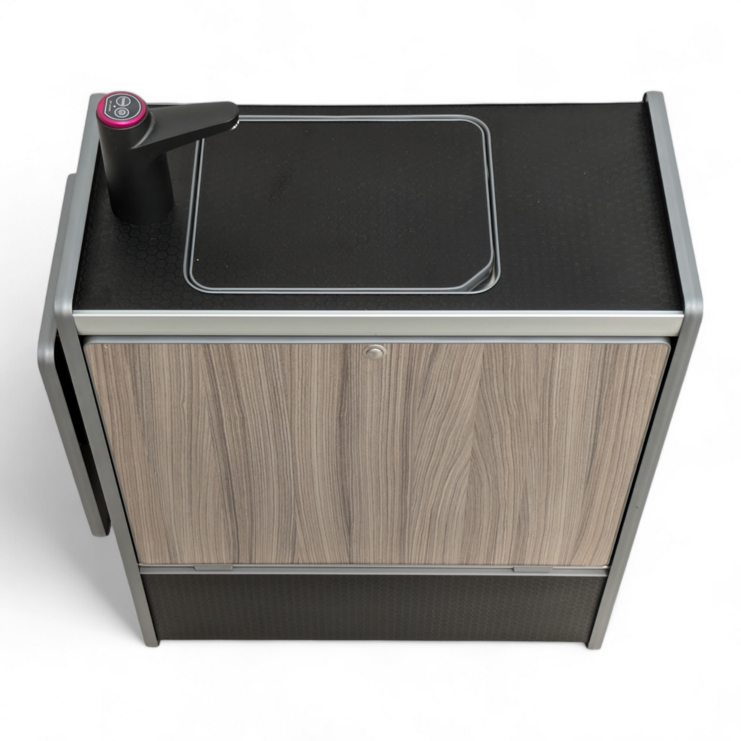 Vangear Nano-Pod 2.2 campervan kitchen-Black with Driftwood door