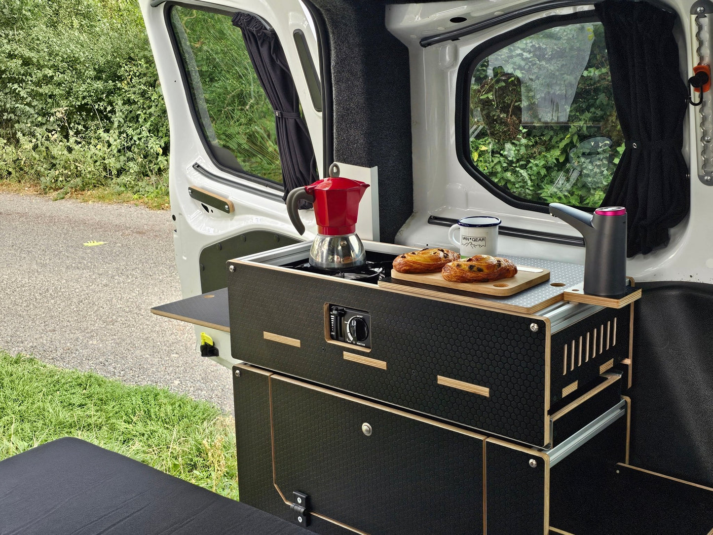 NEW Caddy - Pod sliding campervan kitchen (easy 3 part self - assemble) - Vangear - EU