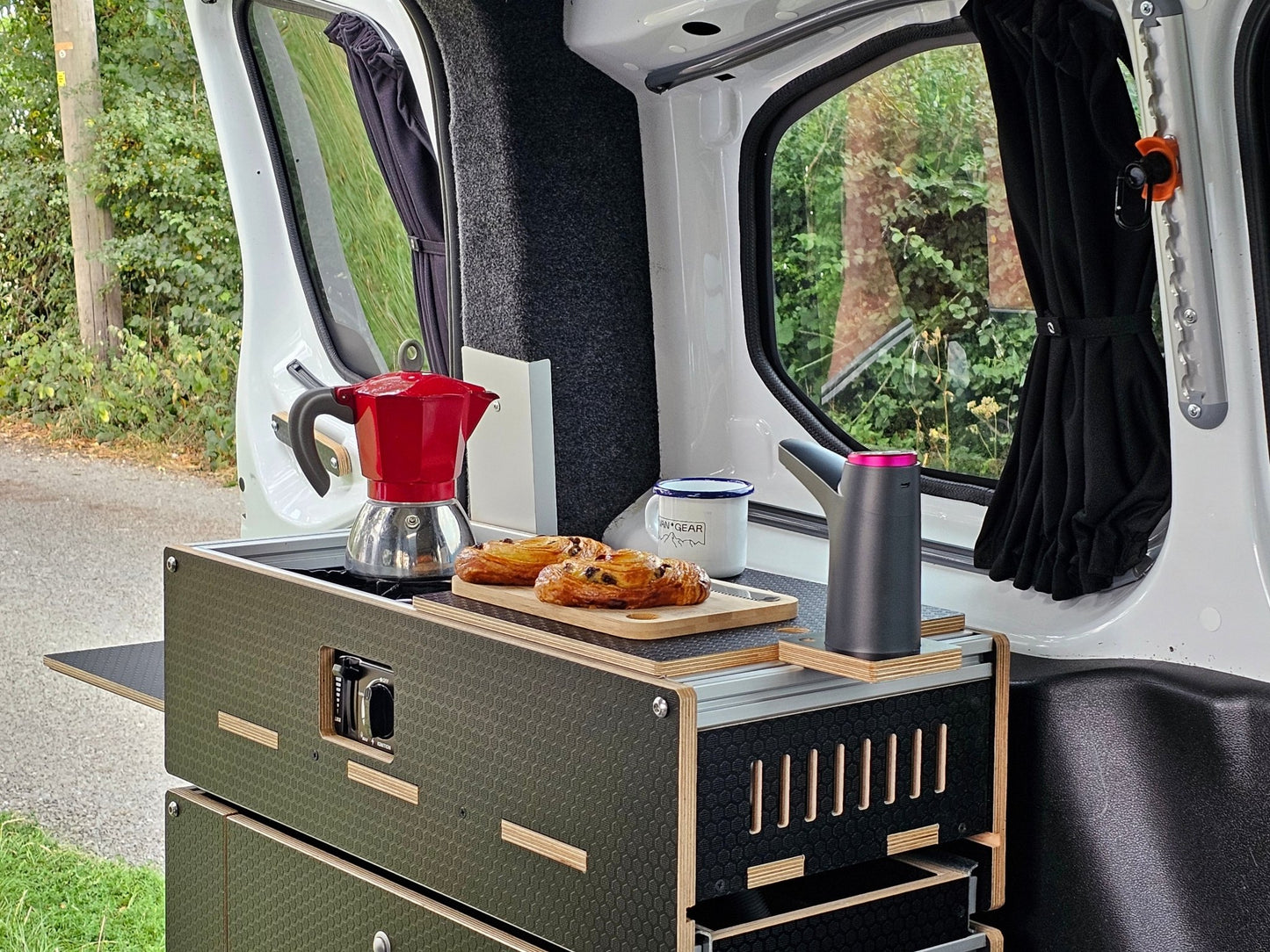 NEW Caddy - Pod sliding campervan kitchen (easy 3 part self - assemble) - Vangear - EU
