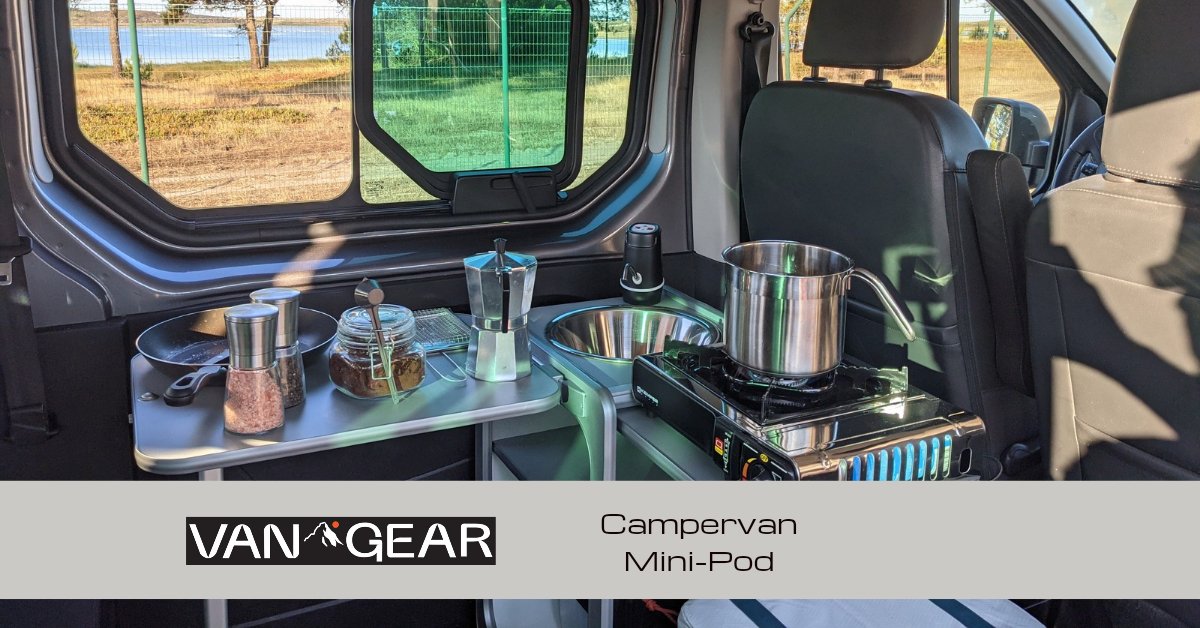 NEW Vangear Mini - Pod 2.2 Campervan Kitchen Pod - Black - Vangear - EU