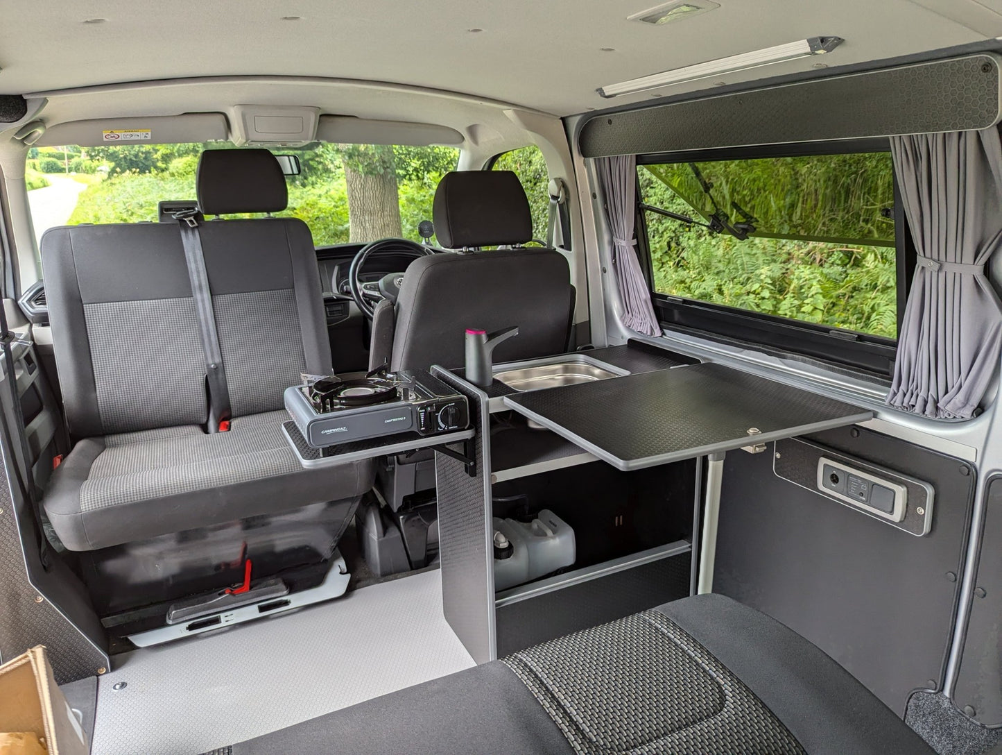 NEW Vangear Nano - Pod 2.2 campervan kitchen - Black with Black door - Vangear - EU