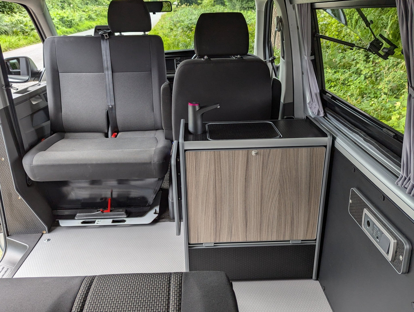 NEW Vangear Nano - Pod 2.2 campervan kitchen - Black with Driftwood door - Vangear - EU