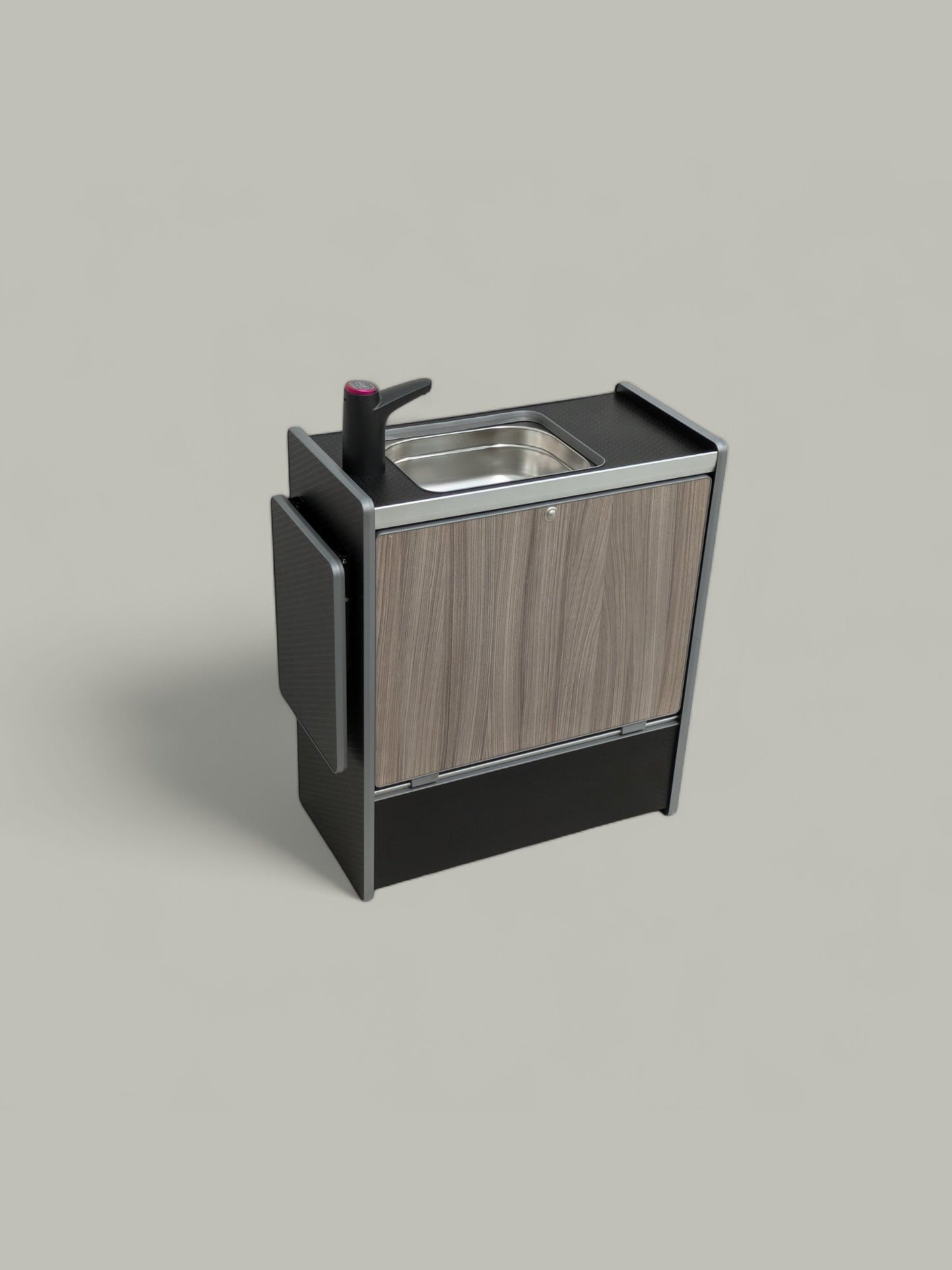 NEW Vangear Nano - Pod 2.2 campervan kitchen - Black with Driftwood door - Vangear - EU