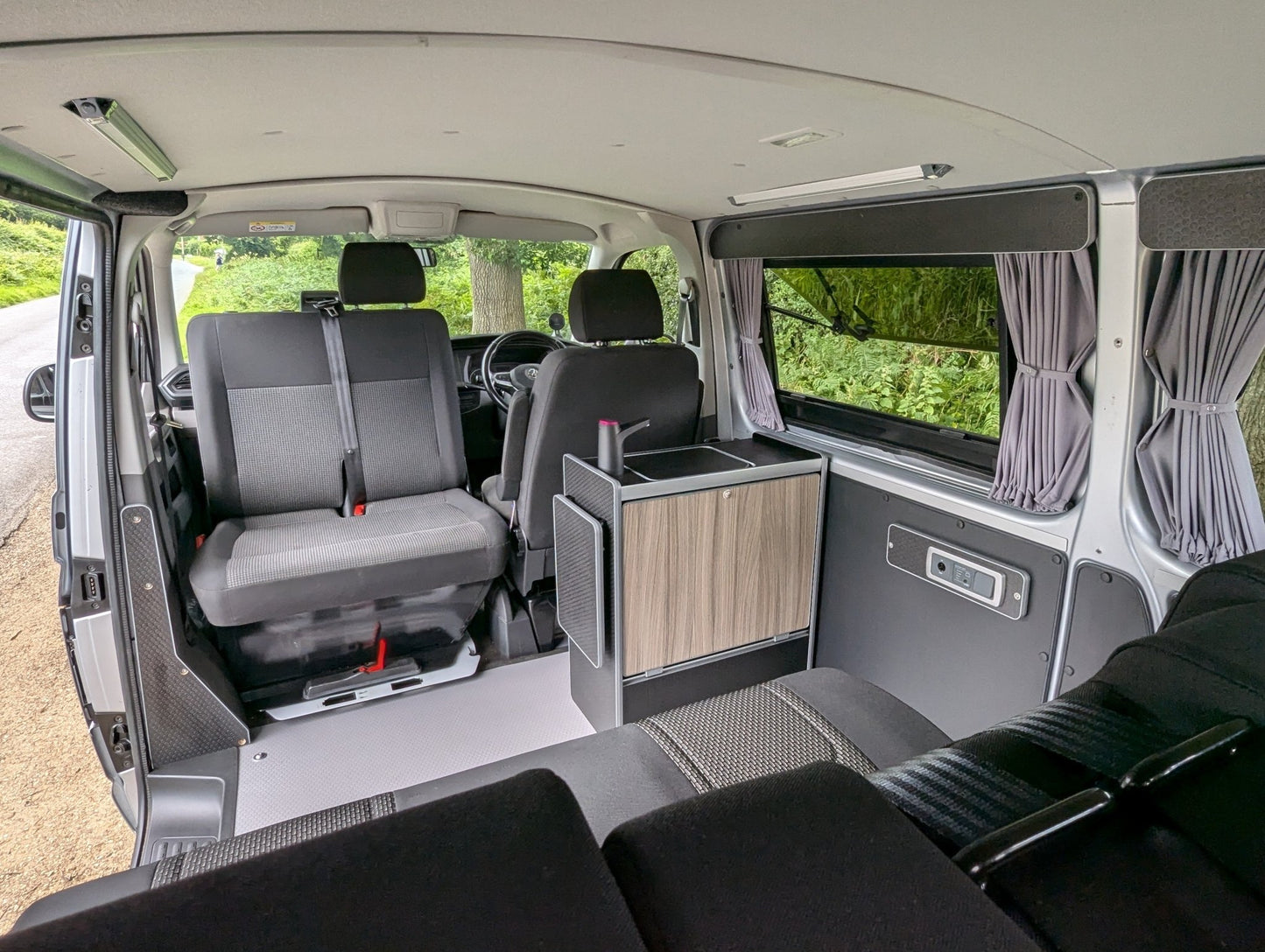 NEW Vangear Nano - Pod 2.2 campervan kitchen - Black with Driftwood door - Vangear - EU