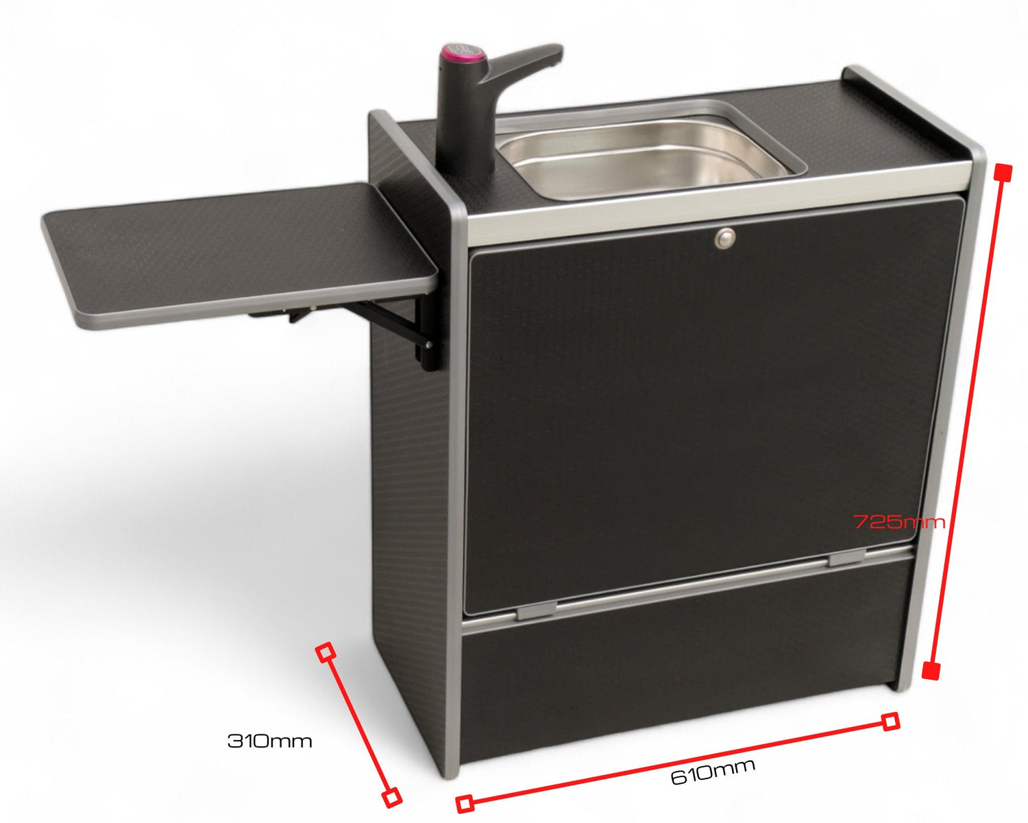NEW Vangear Nano - Pod2.2 campervan kitchen - Grey with Driftwood door - Vangear - EU