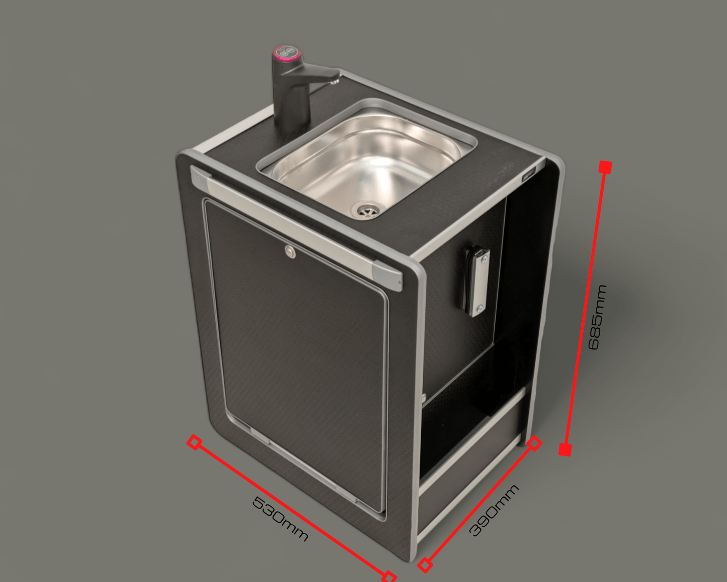 Vangear Mini - Pod 2.2 Campervan Kitchen Pod - Black - Vangear - EU