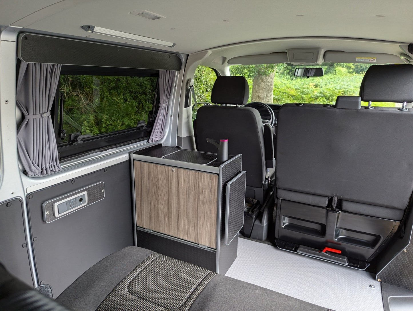 Vangear Nano - Pod 2.2 campervan kitchen - Black with Driftwood door - Vangear - EU