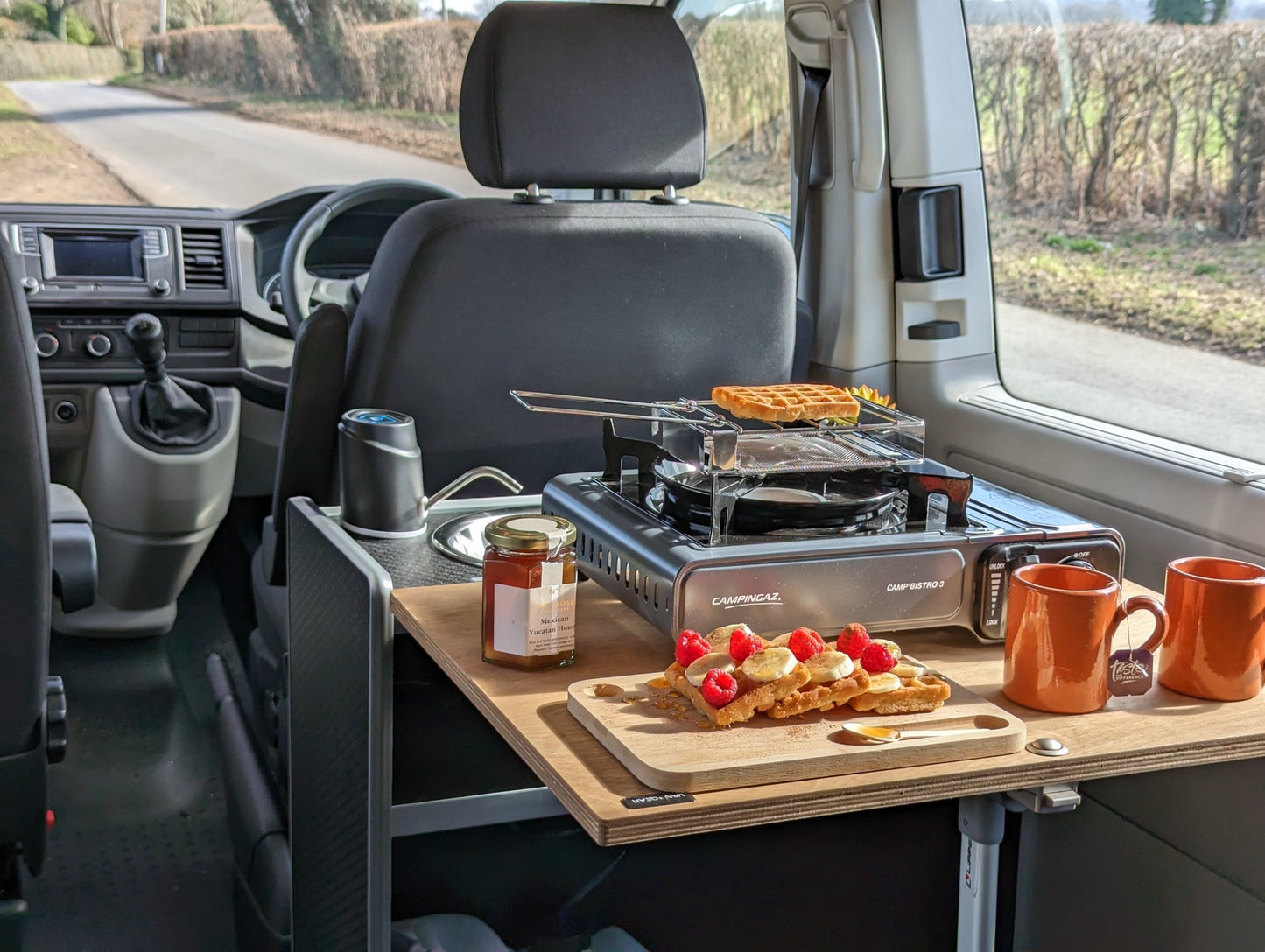 Vangear Nano-Pod campervan kitchen-Black with Black door - Vangear-EU