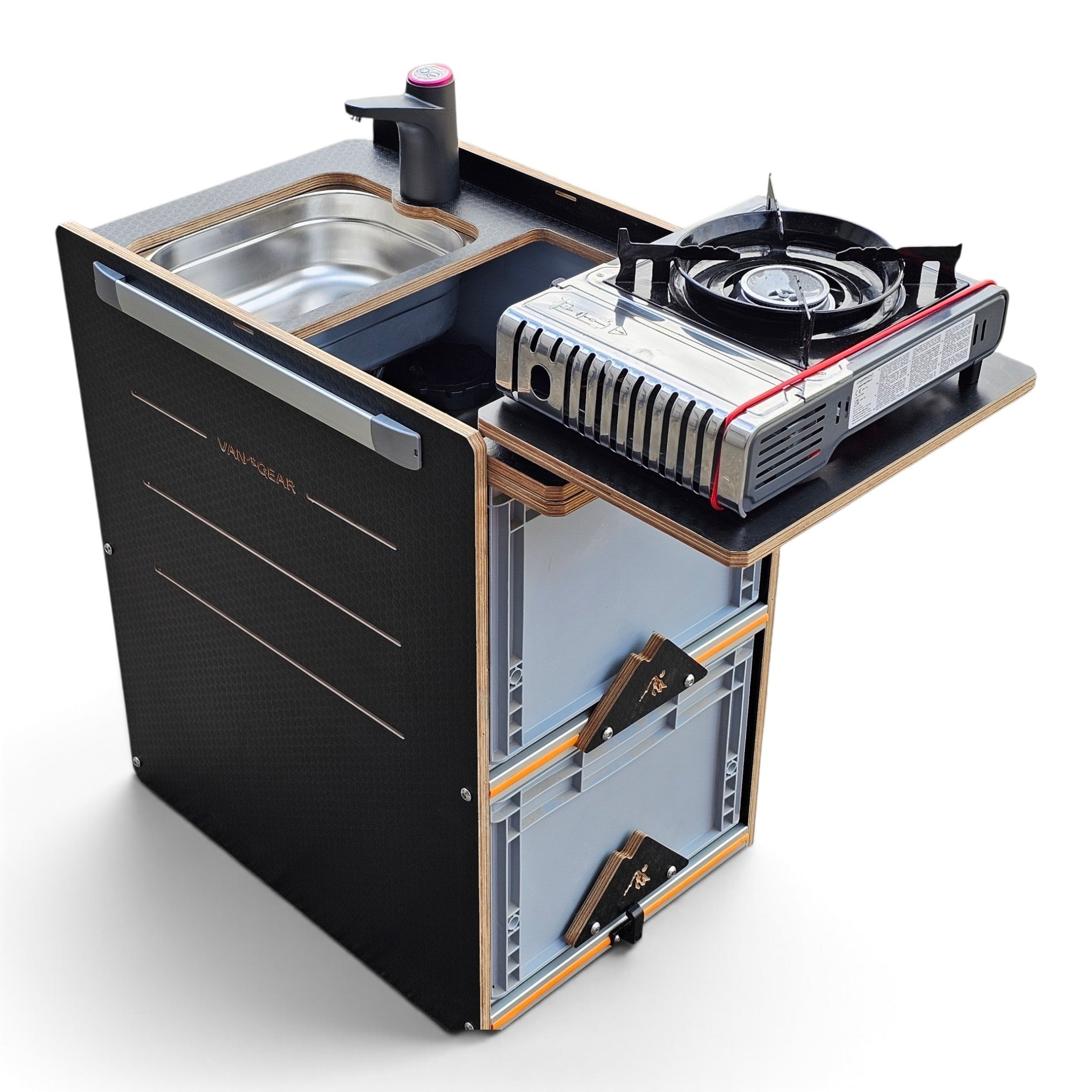 NEO-POD campervan kitchen-with euroboxes-easy self-assembly (NOT including stove)