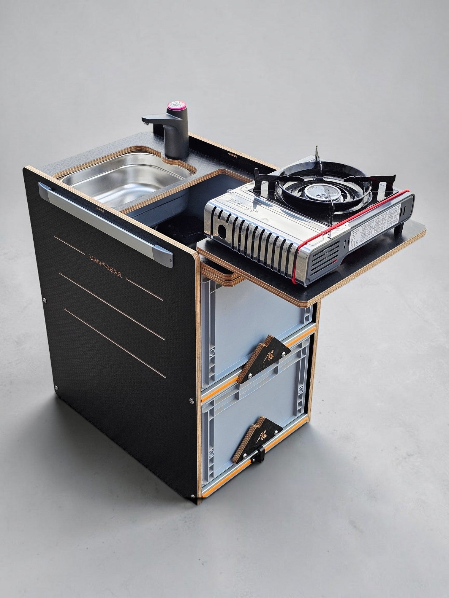 NEO-POD campervan kitchen-with euroboxes-easy self-assembly (NOT including stove)
