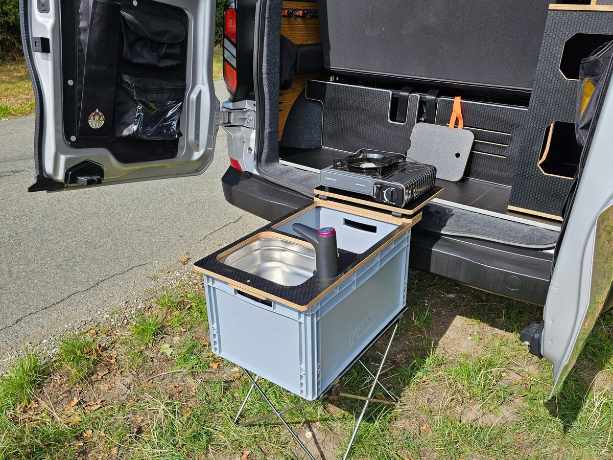 NEO-SINK-BOX campervan kitchen-with eurobox-(Not including stove, legs or NEO-Stand) - Vangear-EU