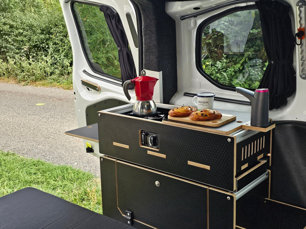 NEW Caddy - Pod sliding campervan kitchen (easy 3 part self - assemble) - Vangear - EU