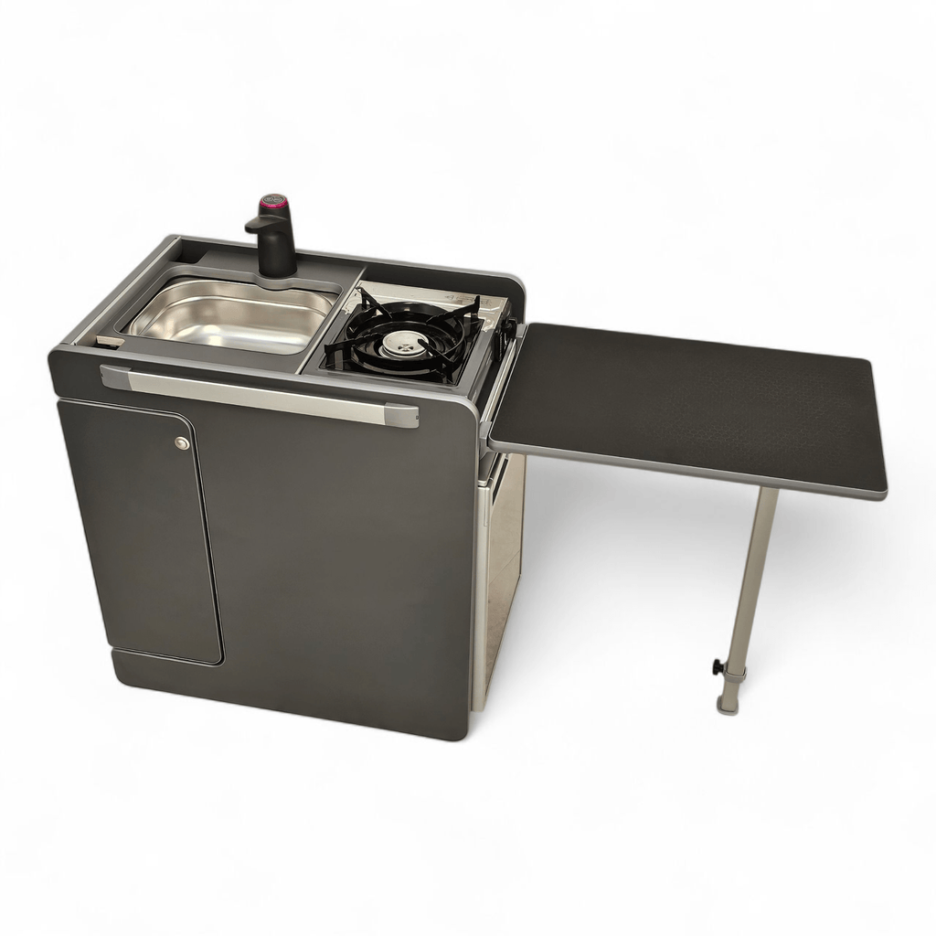 NEW Vangear CRX - Pod Campervan Pod (Fridge NOT included) Carbon Grey/Black table - Vangear - EU