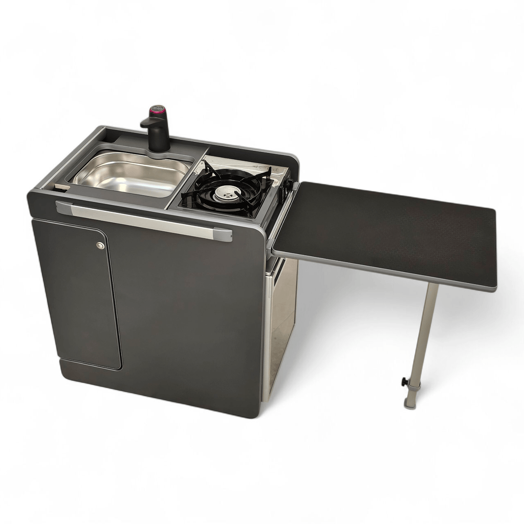 NEW Vangear CRX - Pod Campervan Pod (Fridge NOT included) Carbon Grey/Black table - Vangear - EU
