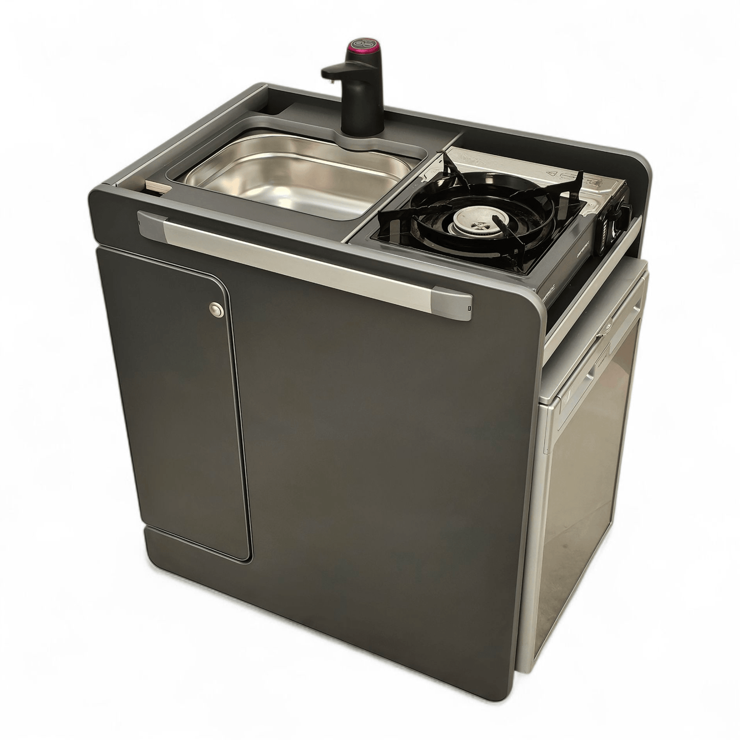 NEW Vangear CRX - Pod Campervan Pod (Fridge NOT included) Carbon Grey/Black table - Vangear - EU