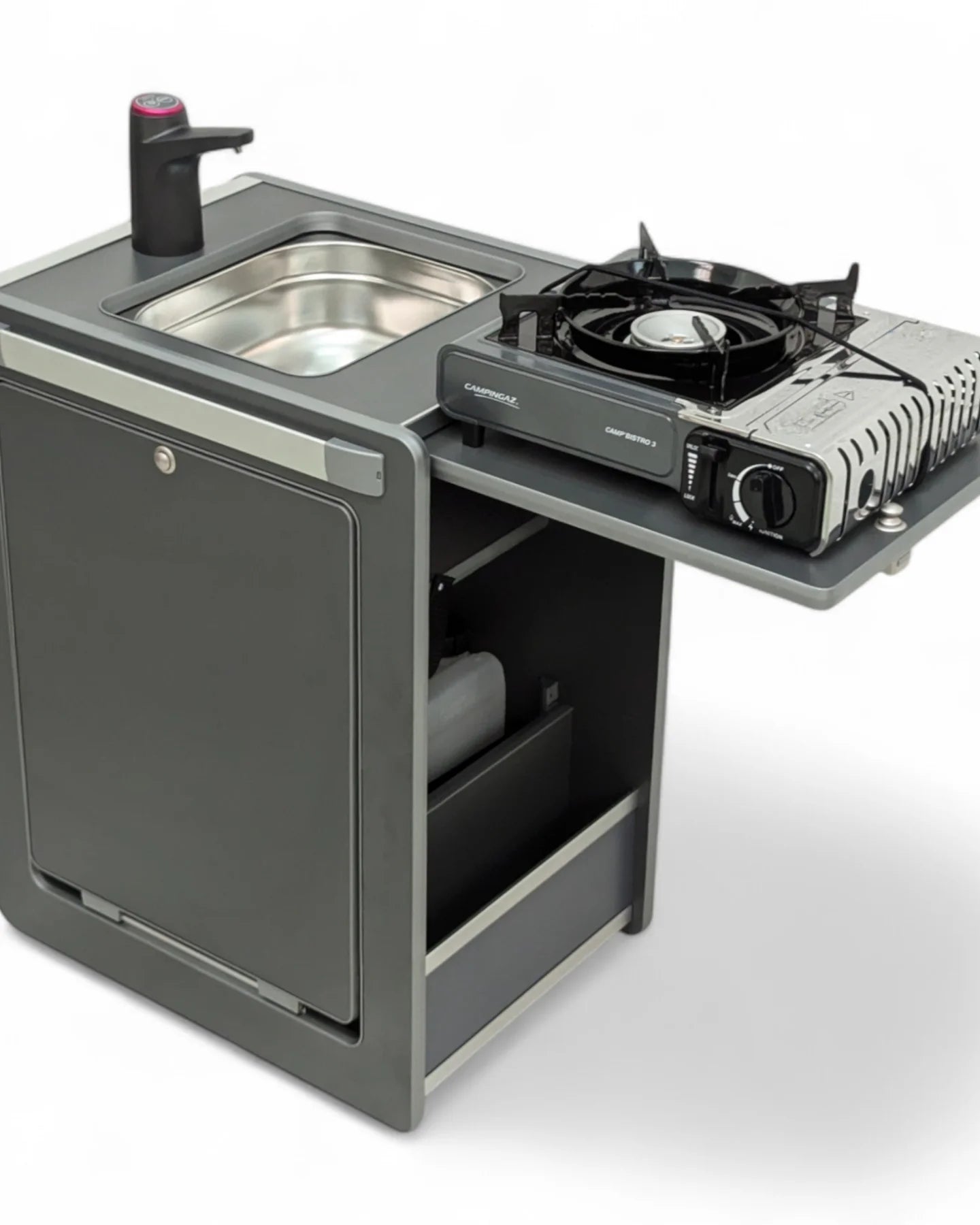 NEW Vangear Mini - Pod 2.2 Campervan Kitchen Pod - NEW Carbon Grey - Vangear - EU