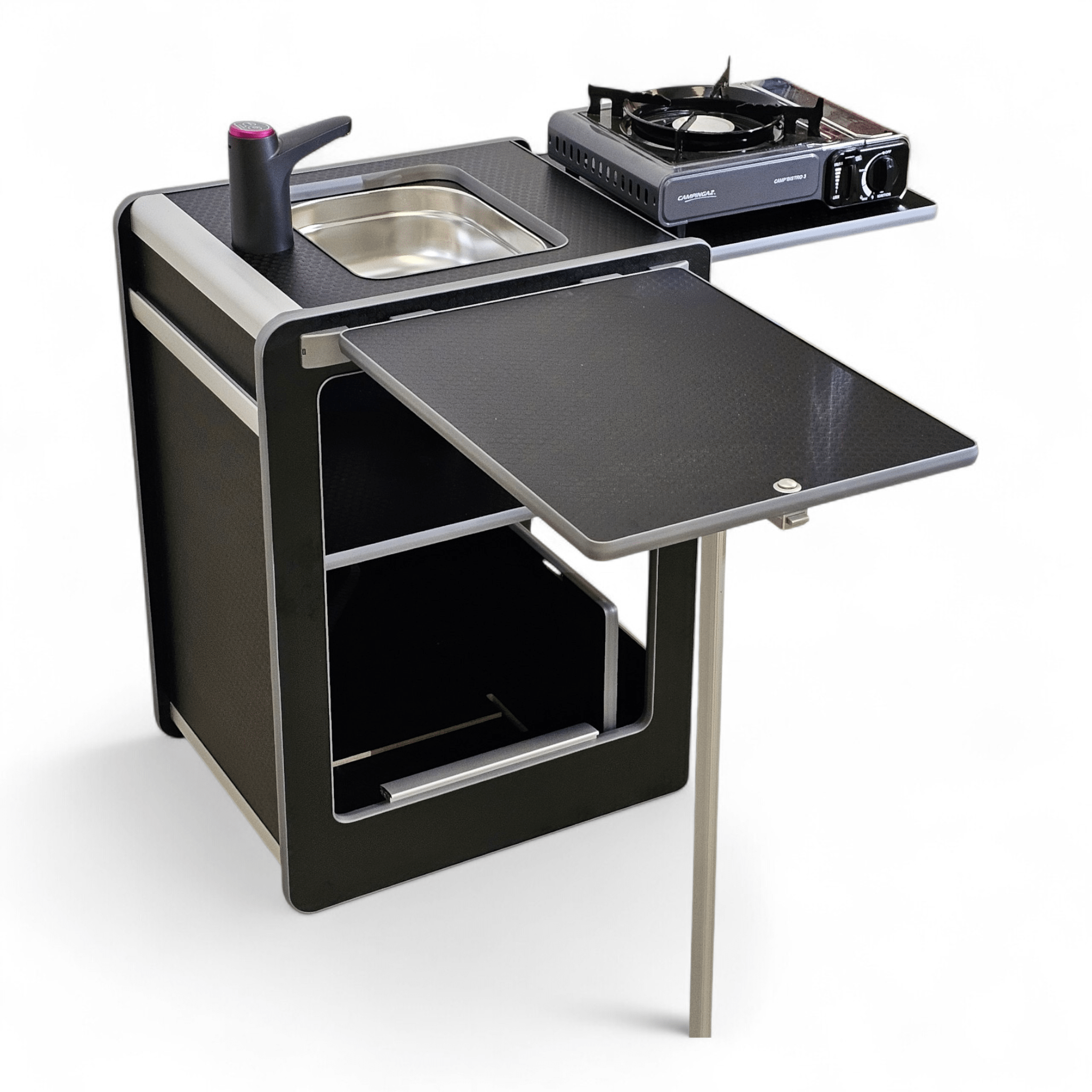 NEW Vangear Mini - Pod 3.0 Campervan Kitchen Pod - Black (Fully assembled) - Vangear - EU
