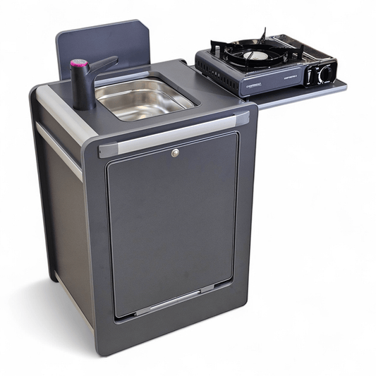 NEW Vangear Mini - Pod 3.0 Campervan Kitchen Pod - Carbon Grey (Fully assembled) - Vangear - EU