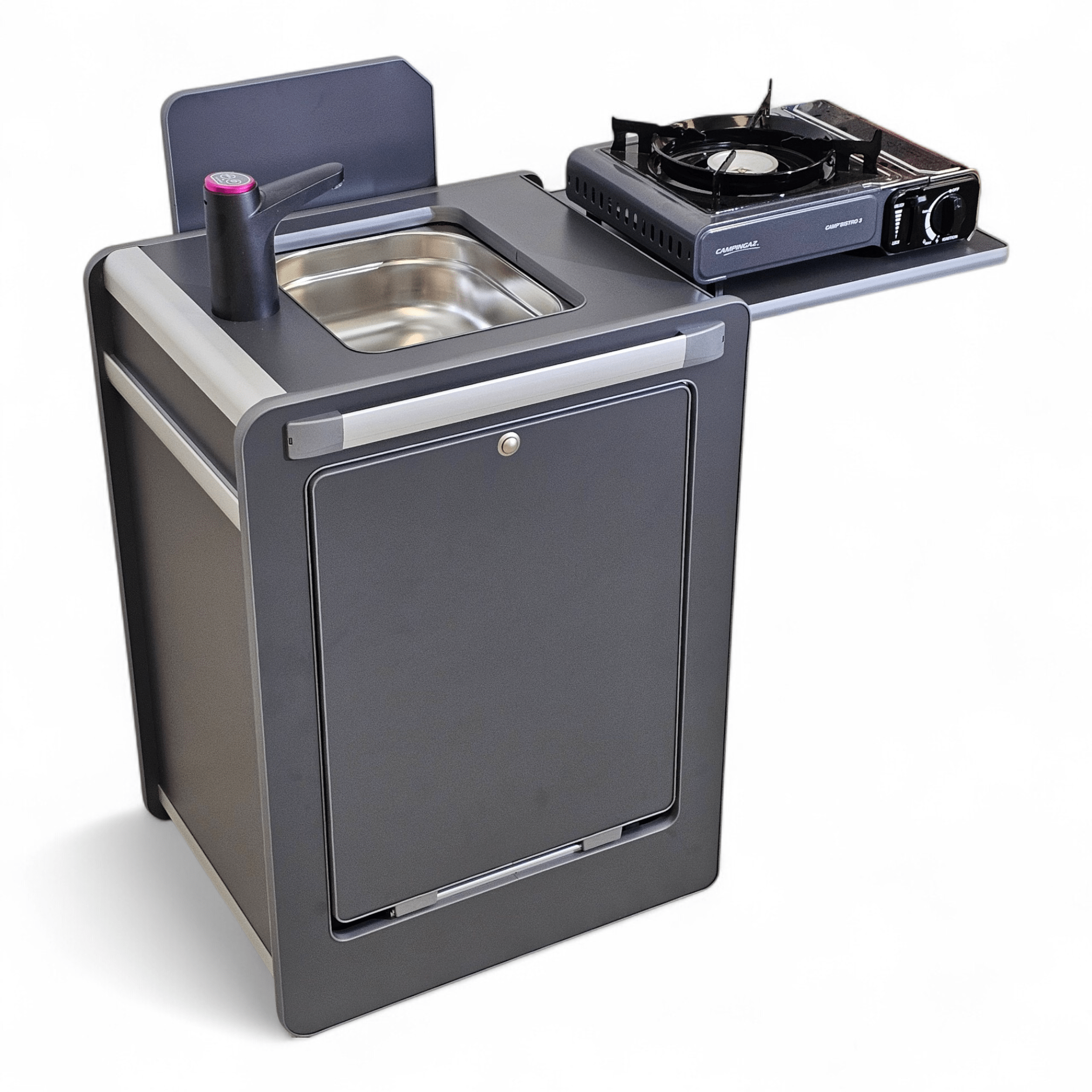 NEW Vangear Mini - Pod 3.0 Campervan Kitchen Pod - Carbon Grey (Fully assembled) - Vangear - EU