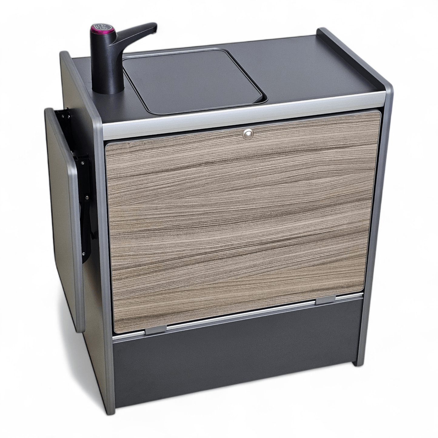 NEW Vangear Nano - Pod 3.0 campervan kitchen - Grey with Driftwood door (self - assembly kit) - Vangear - EU