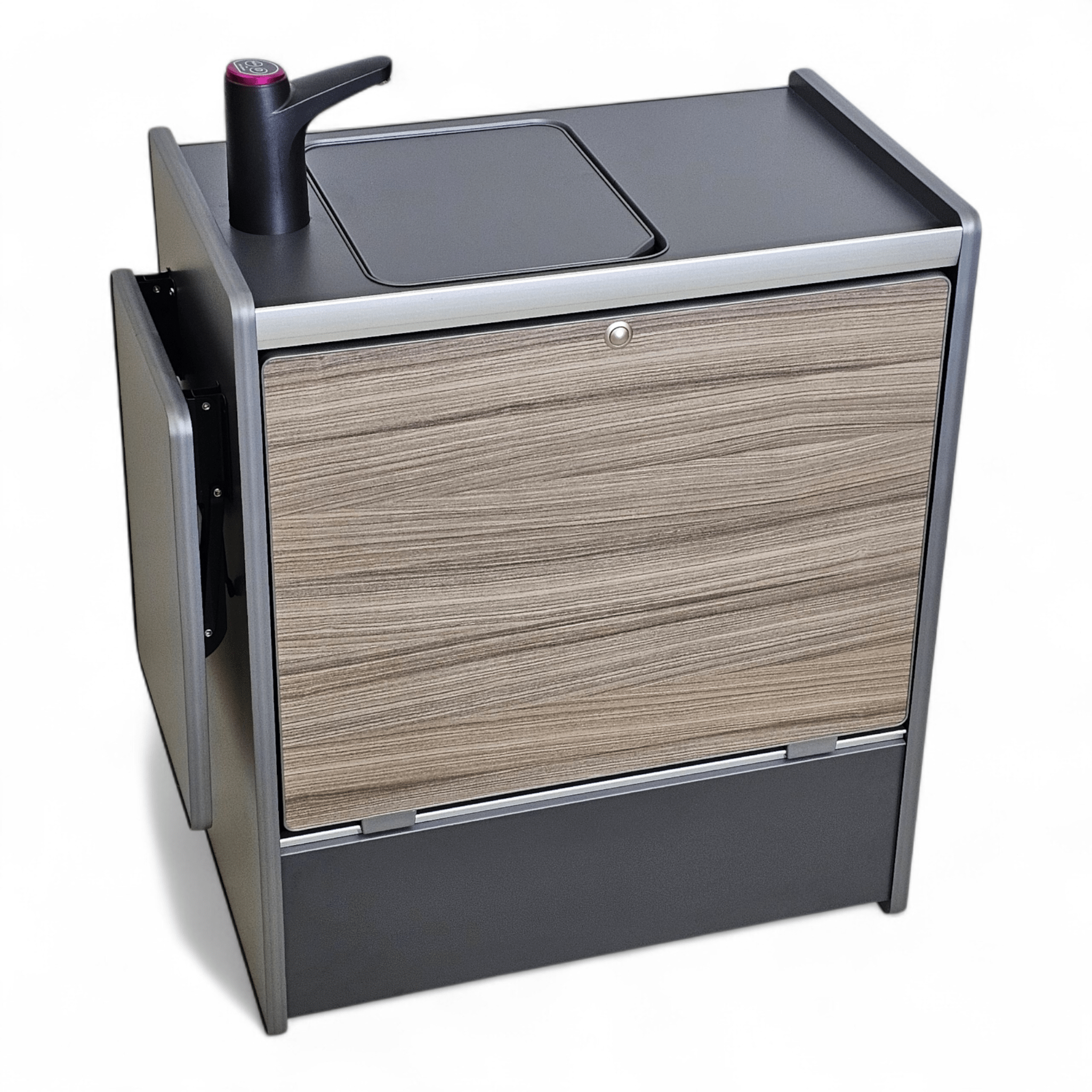 NEW Vangear Nano - Pod 3.0 campervan kitchen - Grey with Driftwood door (self - assembly kit) - Vangear - EU