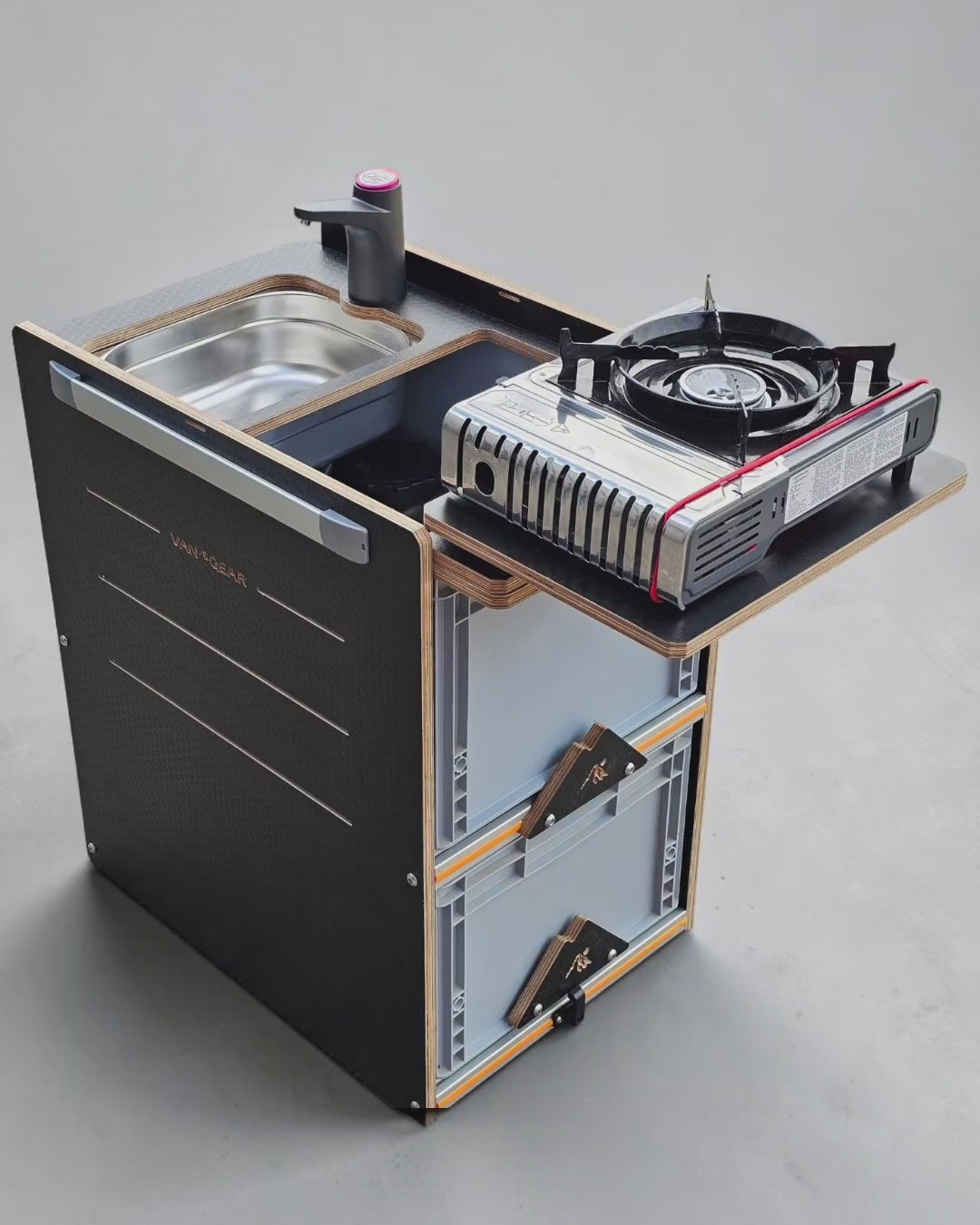NEO-POD campervan kitchen-with euroboxes-easy self-assembly (NOT including stove)