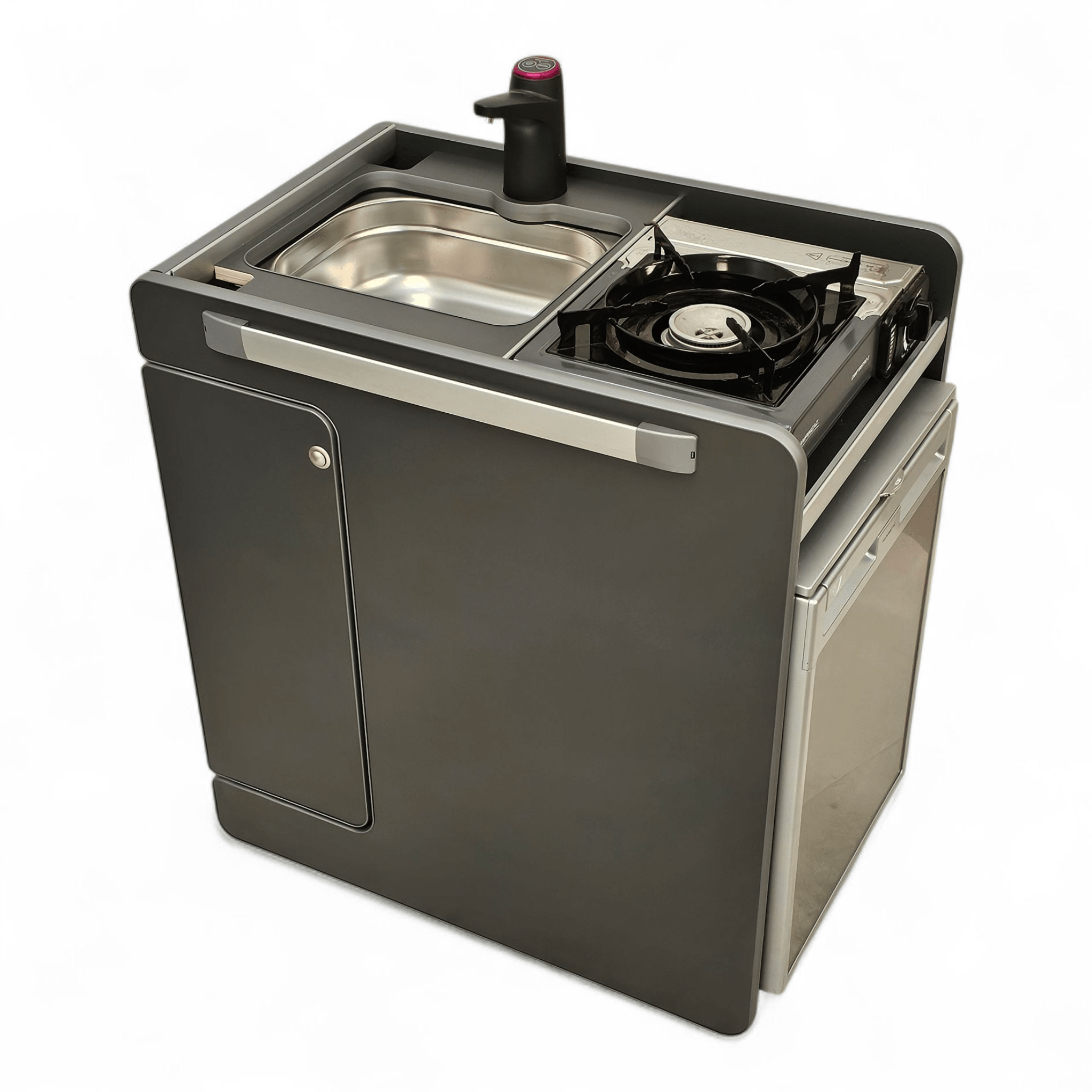 Vangear CRX - Pod 2.3 (OLD SHAPE) Campervan Pod (Fridge NOT included) Carbon Grey (fully assembled) (Copy) - Vangear - EU