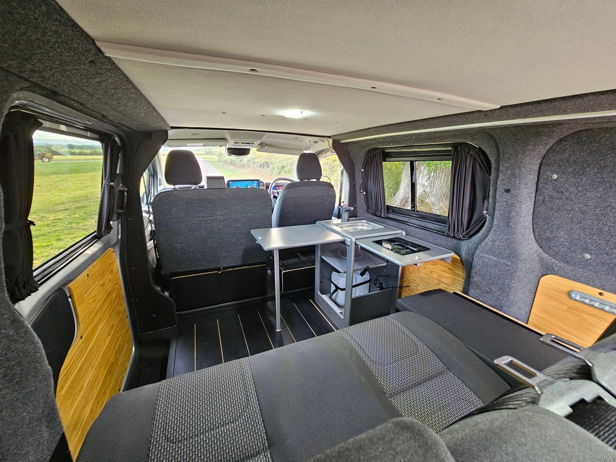 Vangear Electric Mini-Pod 3.0 Campervan Kitchen Pod- Carbon Grey or Black (Fully assembled) - Vangear-EU