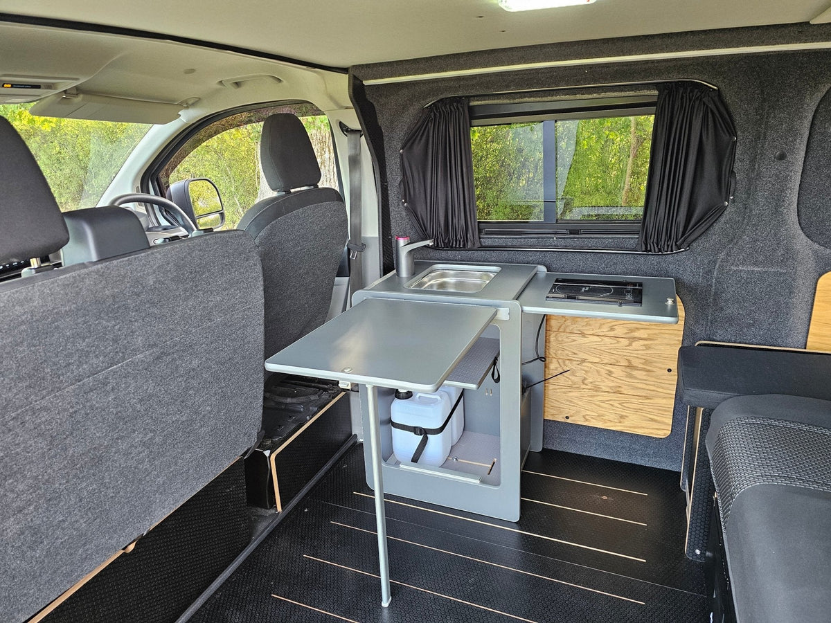 Vangear Electric Mini-Pod 3.0 Campervan Kitchen Pod- Carbon Grey or Black (Fully assembled) - Vangear-EU