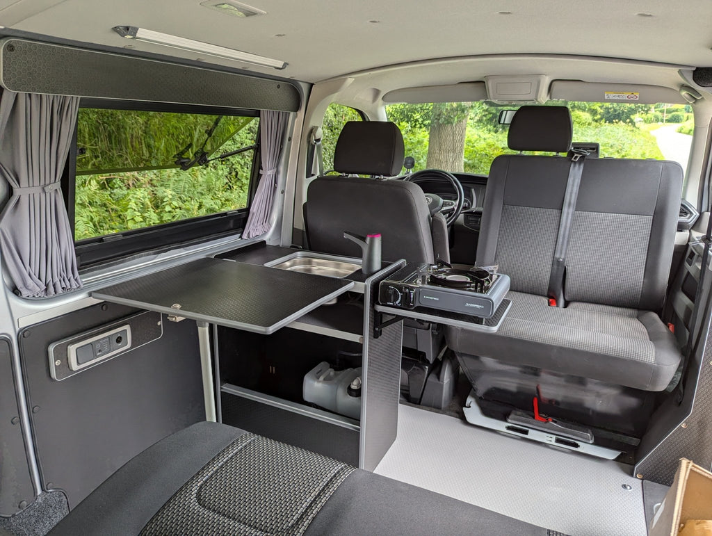 Vangear Nano - Pod 2.2 campervan kitchen - Black with Black door - Vangear - EU
