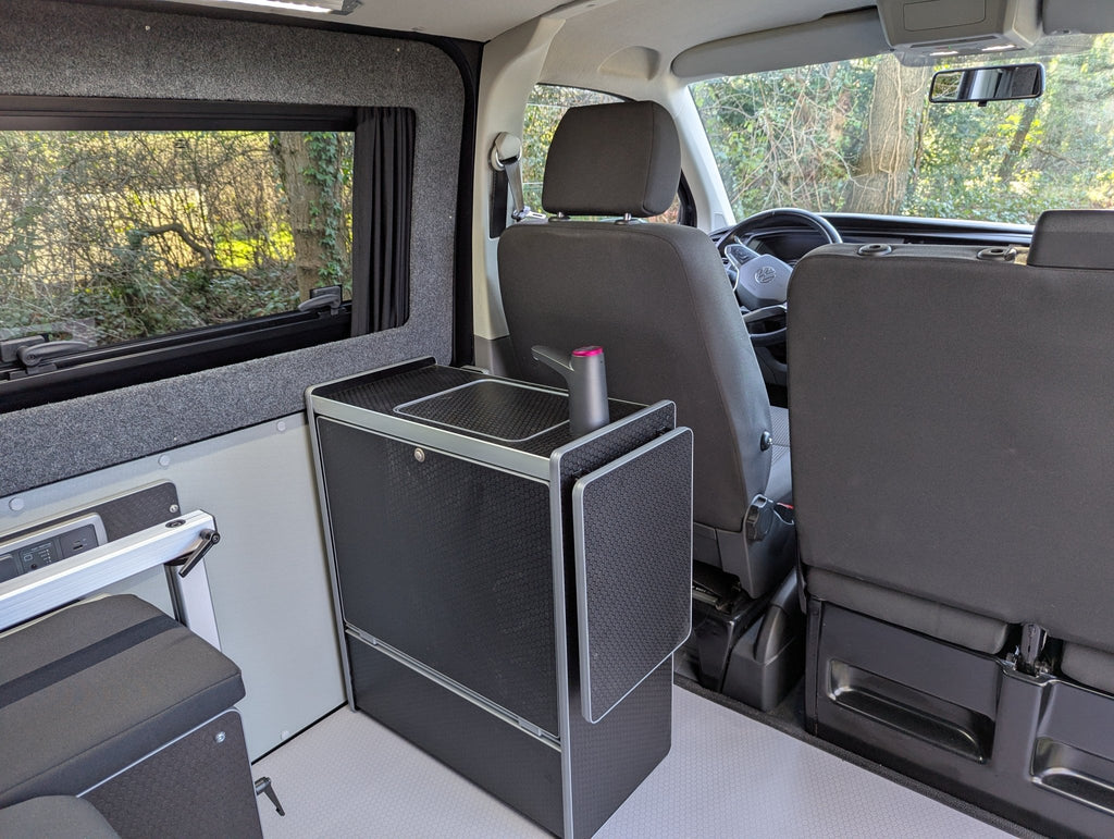 Vangear Nano - Pod 2.2 campervan kitchen - Black with Black door - Vangear - EU