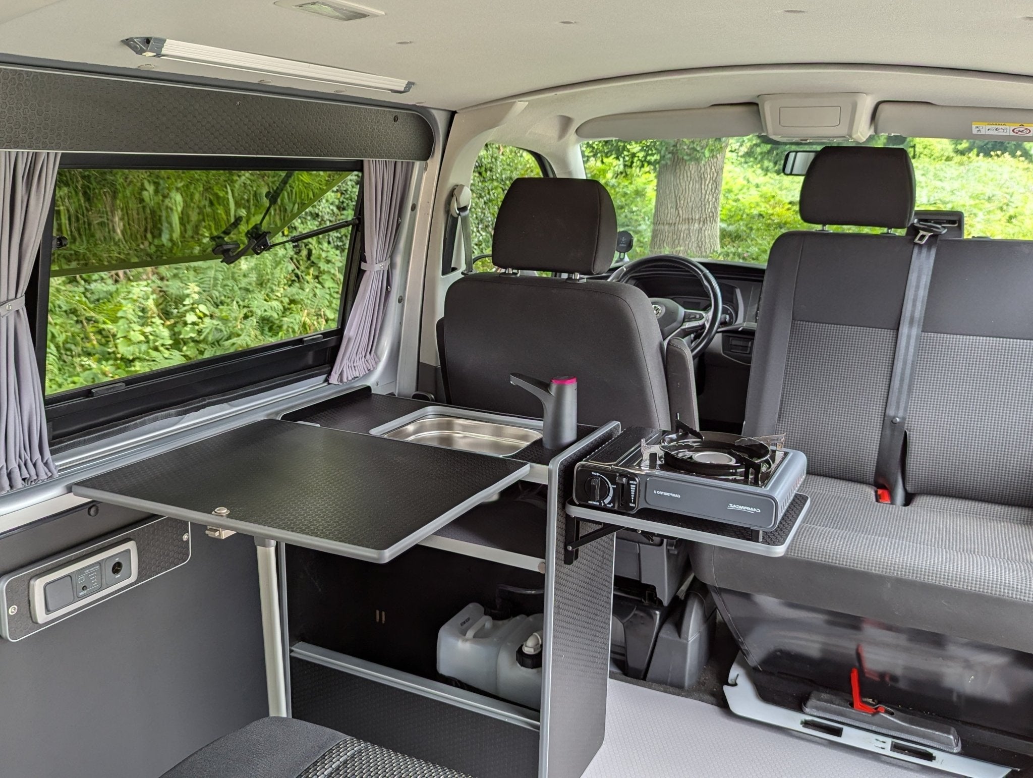 Vangear Nano - Pod 2.2 campervan kitchen - Black with Black door - Vangear - EU