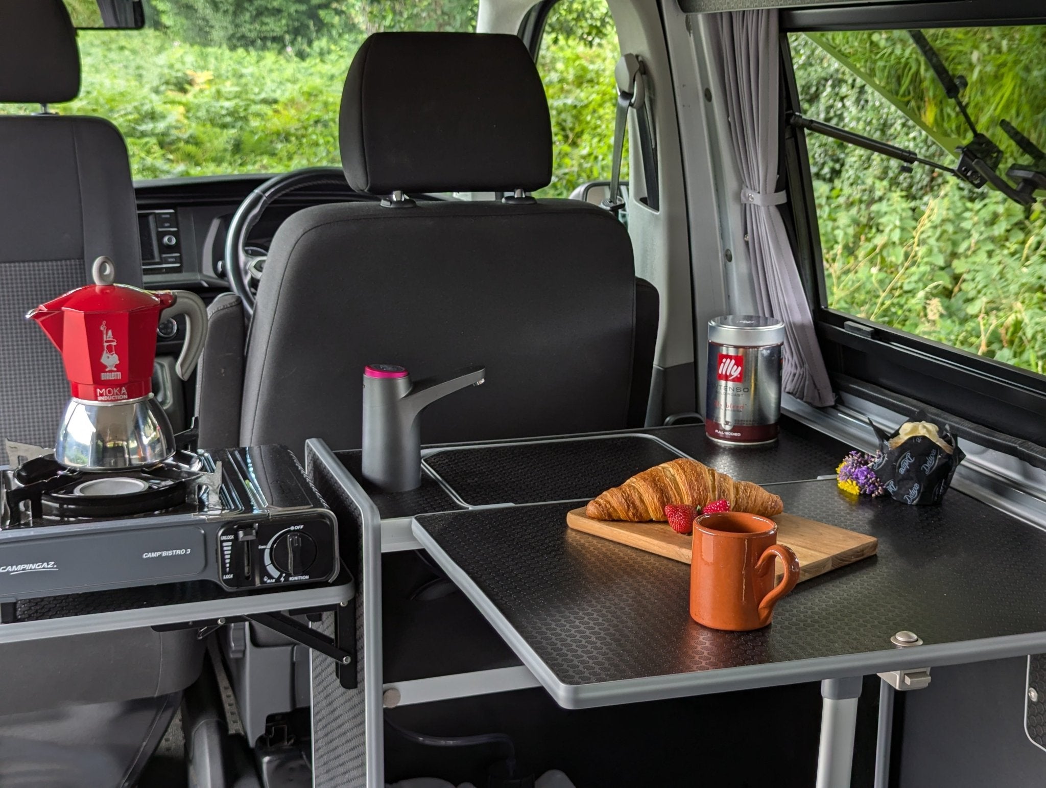 Vangear Nano - Pod 2.2 campervan kitchen - Black with Black door - Vangear - EU