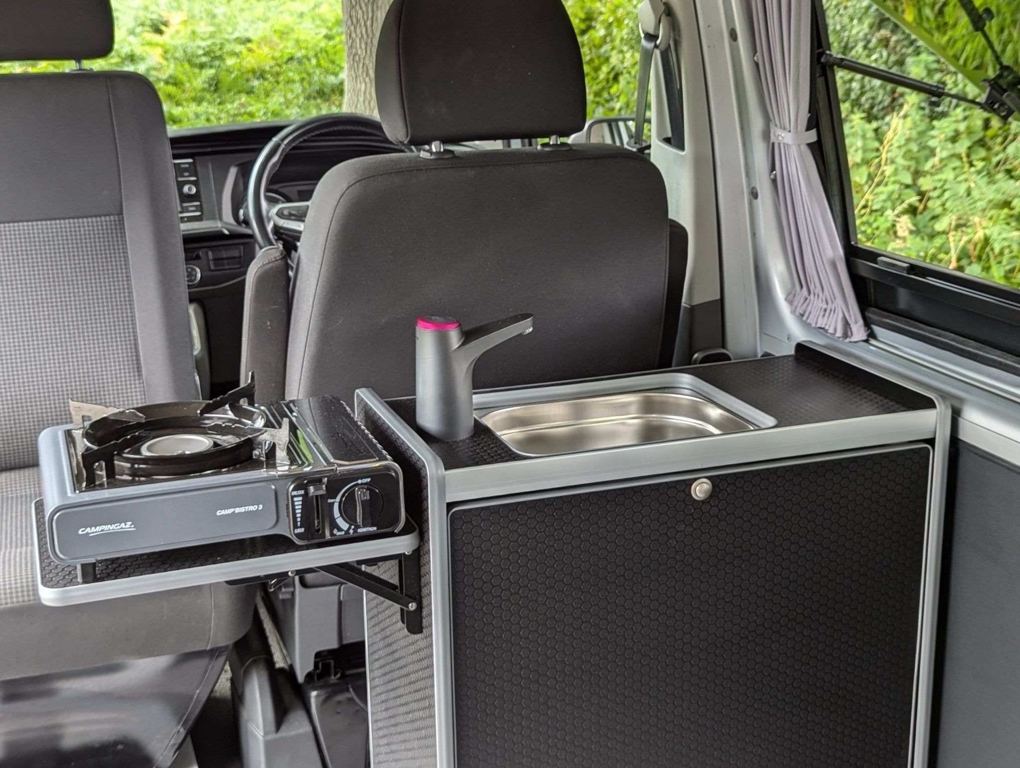 Vangear Nano - Pod 2.2 campervan kitchen - Black with Black door - Vangear - EU