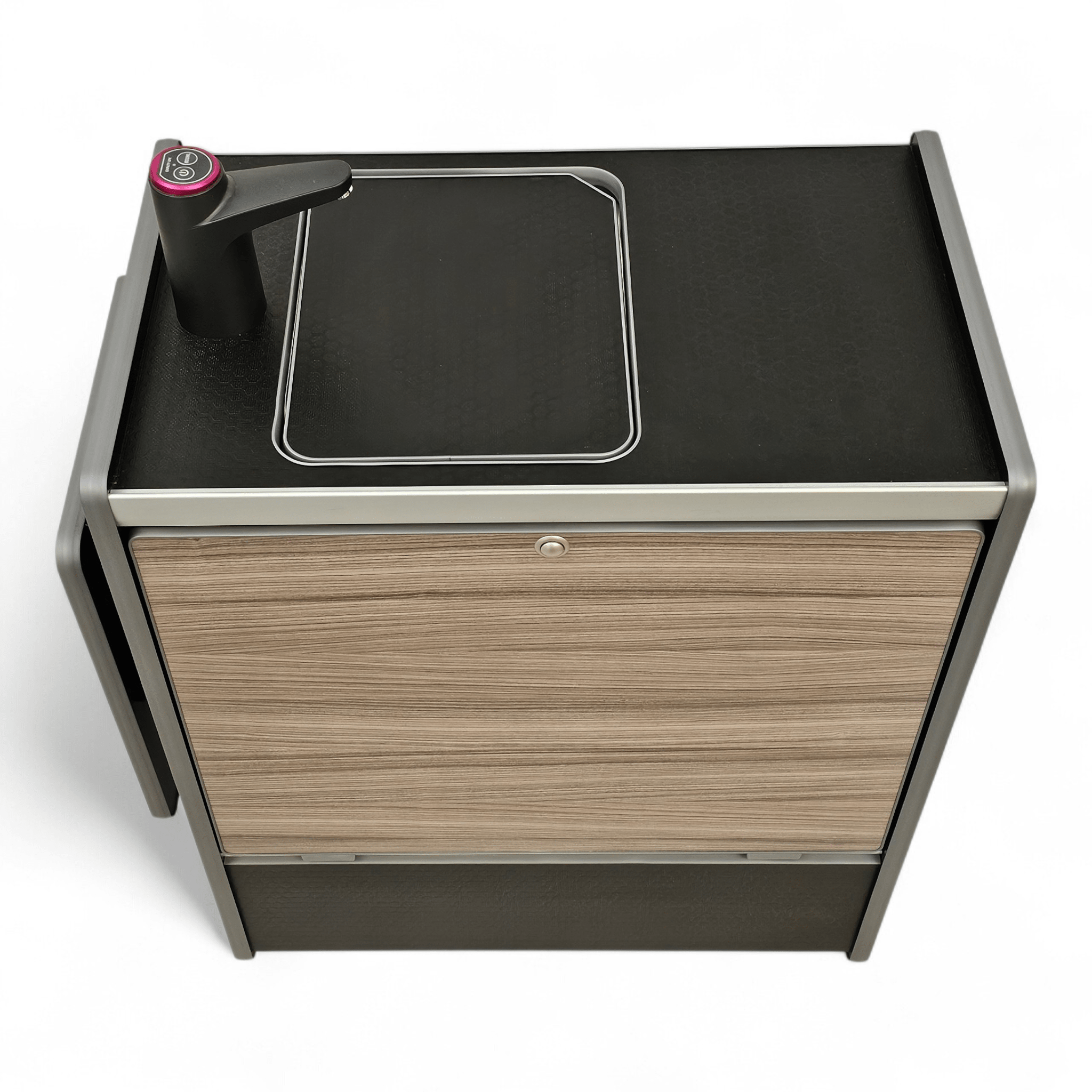 Vangear Nano - Pod NEW 3.0 campervan kitchen - Black with Driftwood door (easy self - assembly) - Vangear - EU