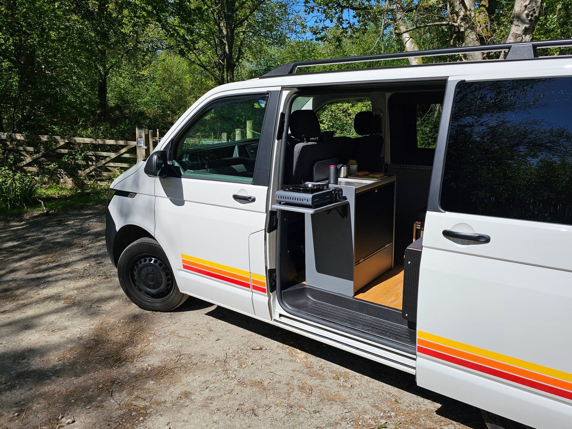 Vangear Nano - Pod NEW 3.0 campervan kitchen - Black with Driftwood door (easy self - assembly) - Vangear - EU