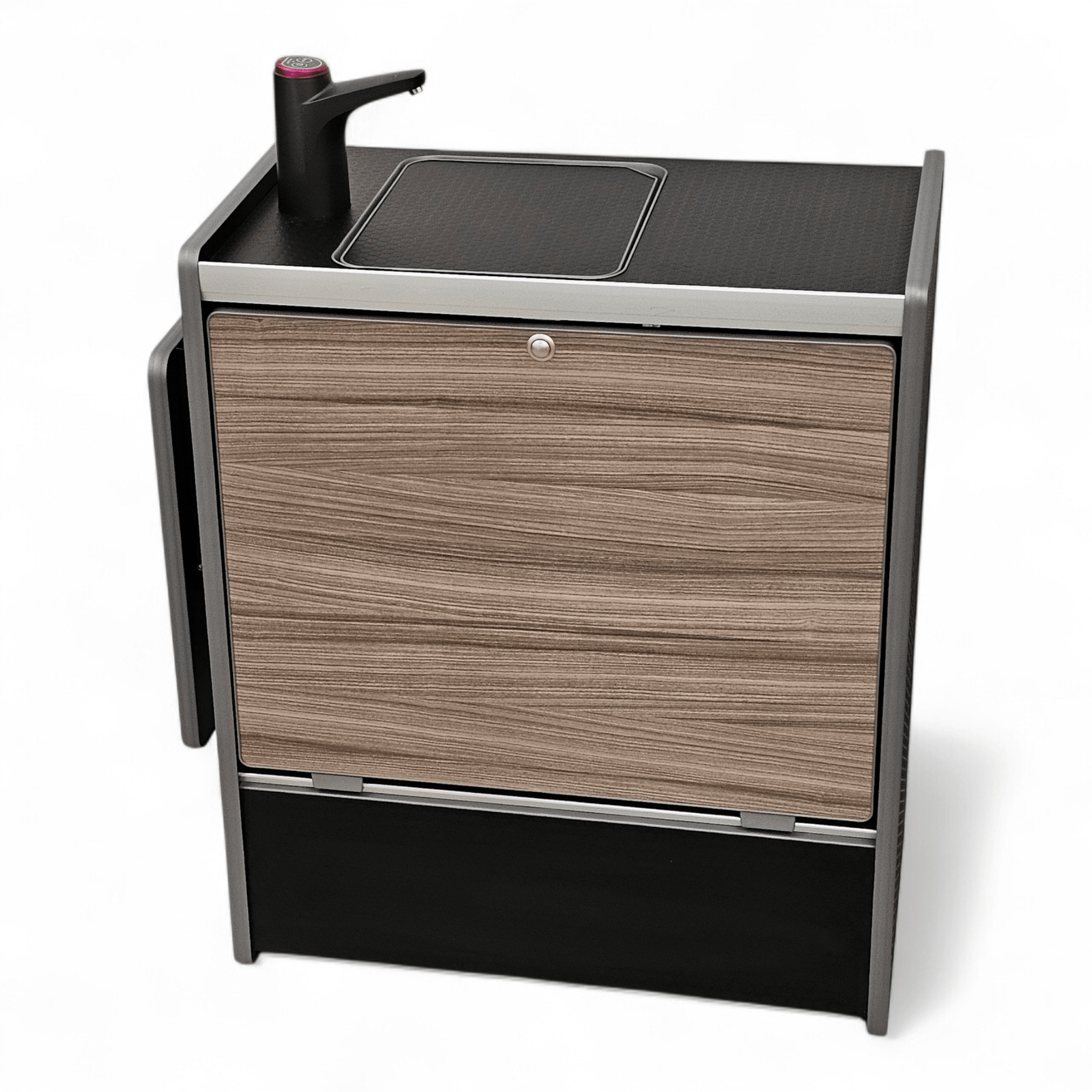 Vangear Nano - Pod NEW 3.0 campervan kitchen - Black with Driftwood door (easy self - assembly) - Vangear - EU