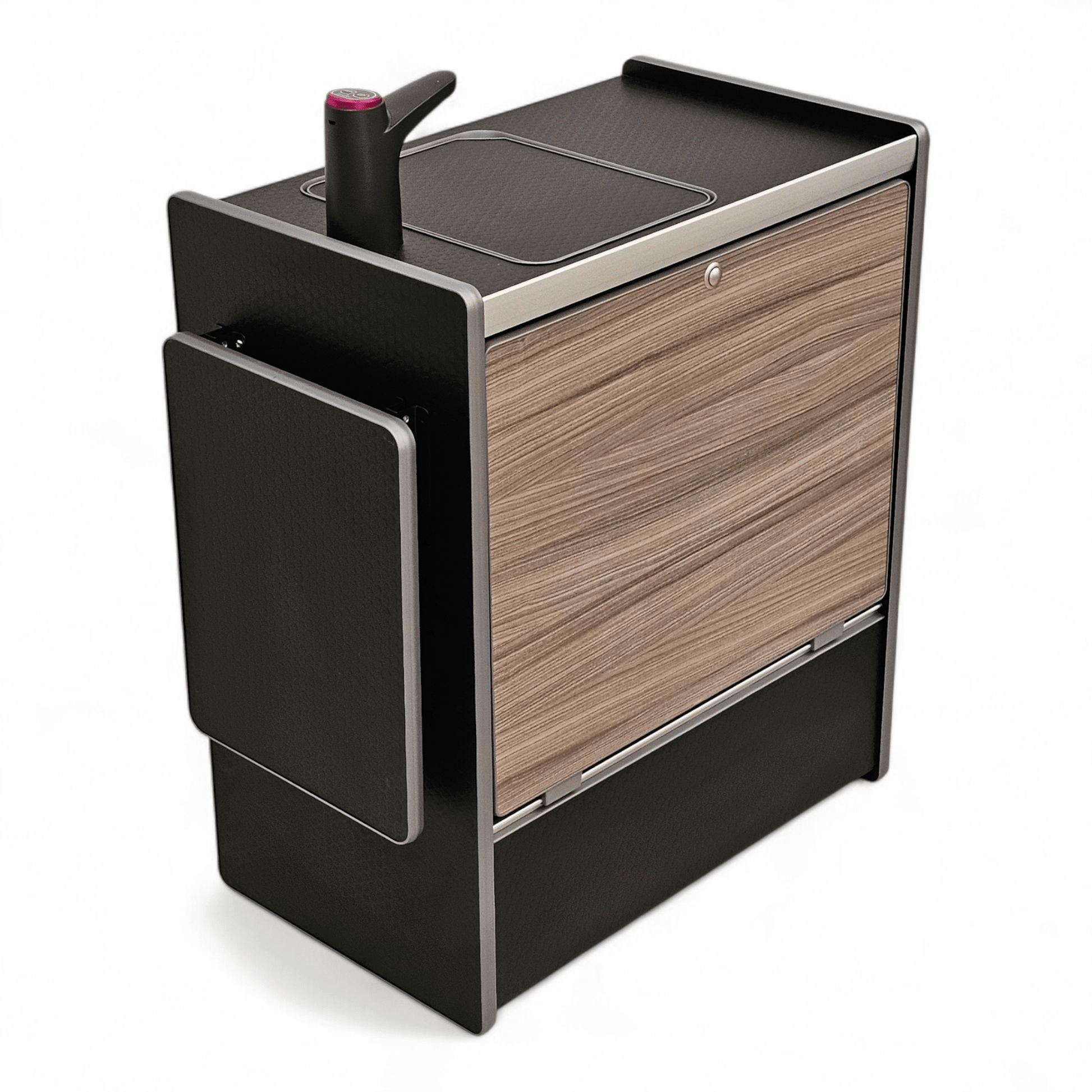 Vangear Nano - Pod NEW 3.0 campervan kitchen - Black with Driftwood door (easy self - assembly) - Vangear - EU