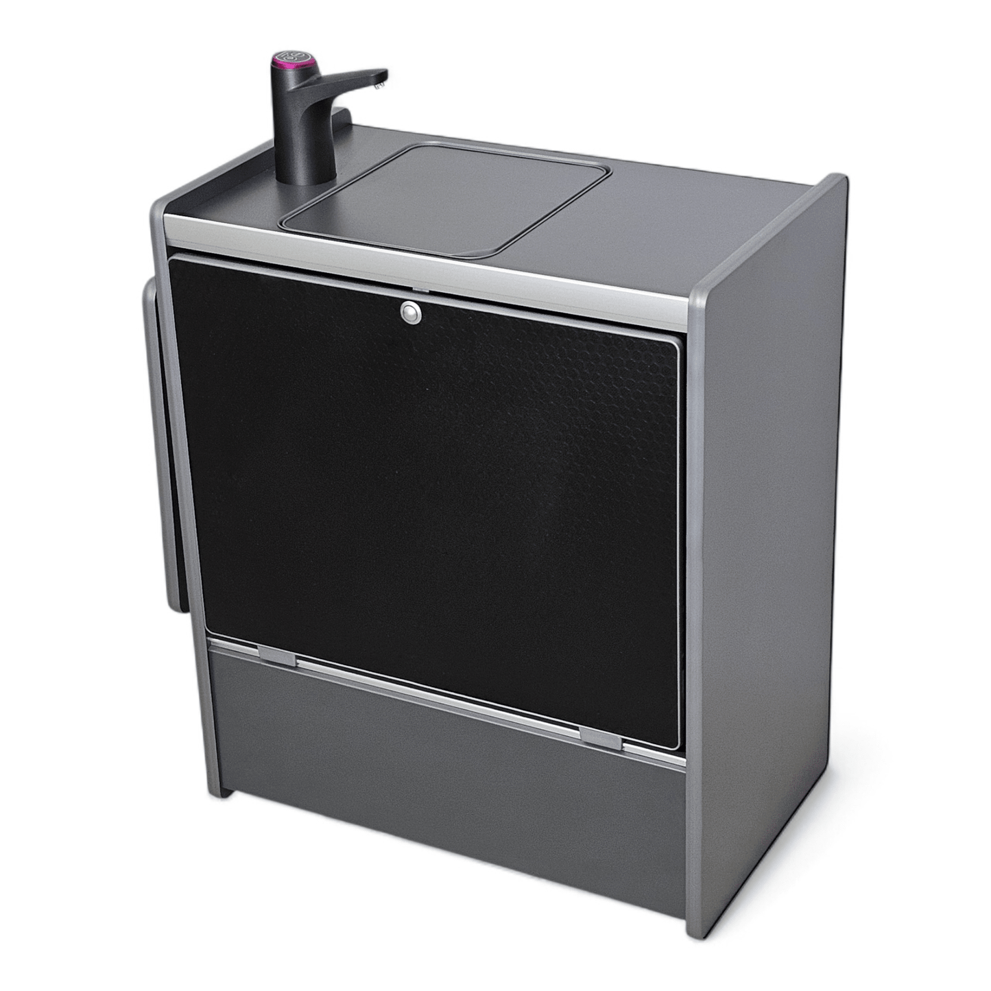 Vangear Nano - Pod NEW 3.0 campervan kitchen - Grey with Black door (easy self - assembly kit) - Vangear - EU