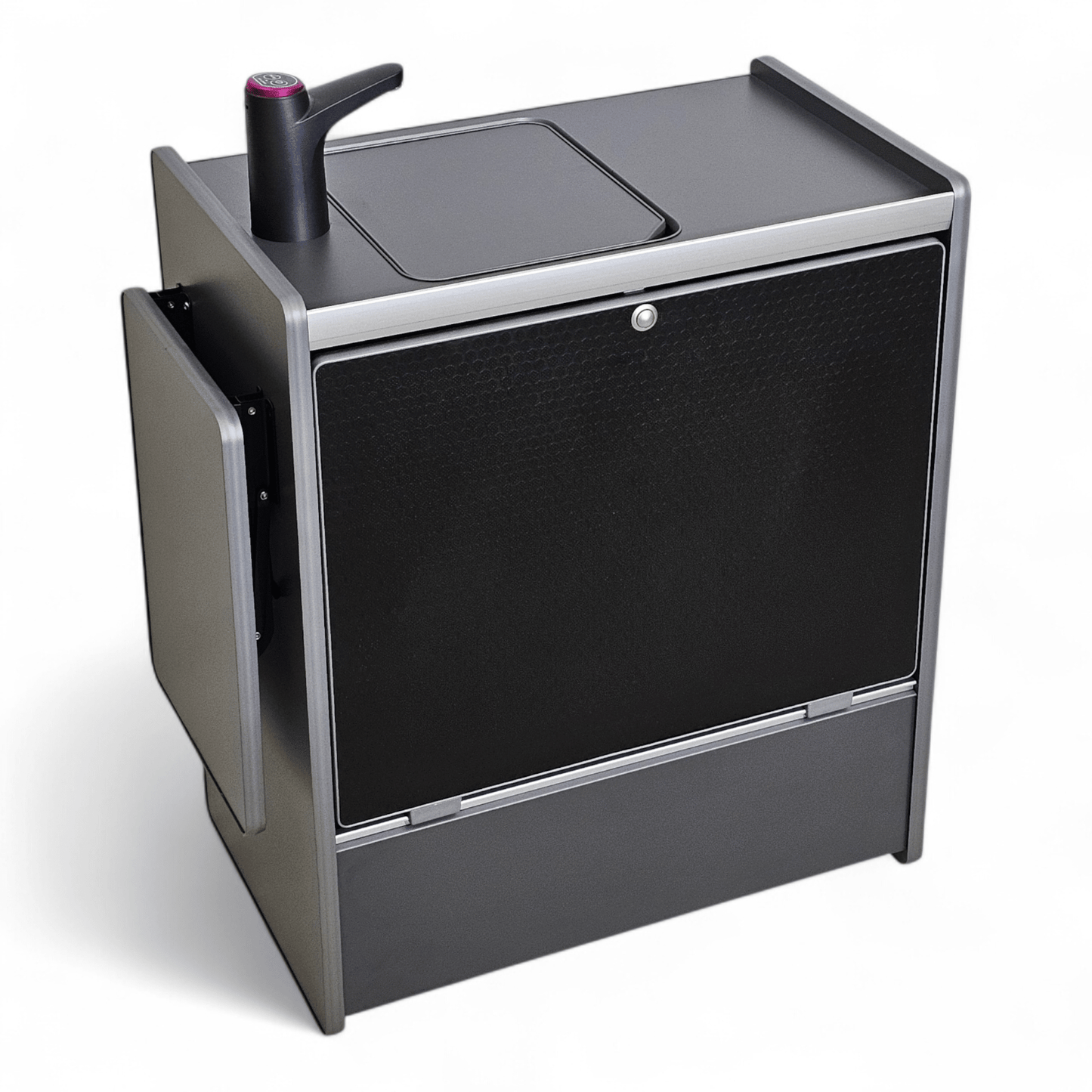 Vangear Nano - Pod NEW 3.0 campervan kitchen - Grey with Black door (easy self - assembly kit) - Vangear - EU