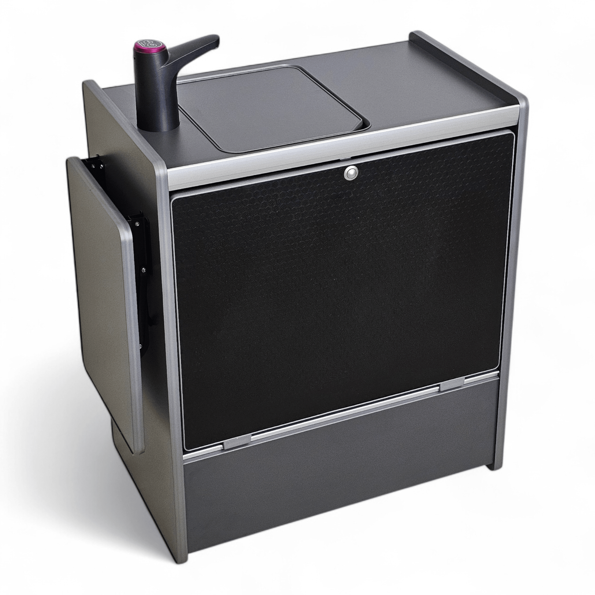 Vangear Nano - Pod NEW 3.0 campervan kitchen - Grey with Black door (easy self - assembly kit) - Vangear - EU