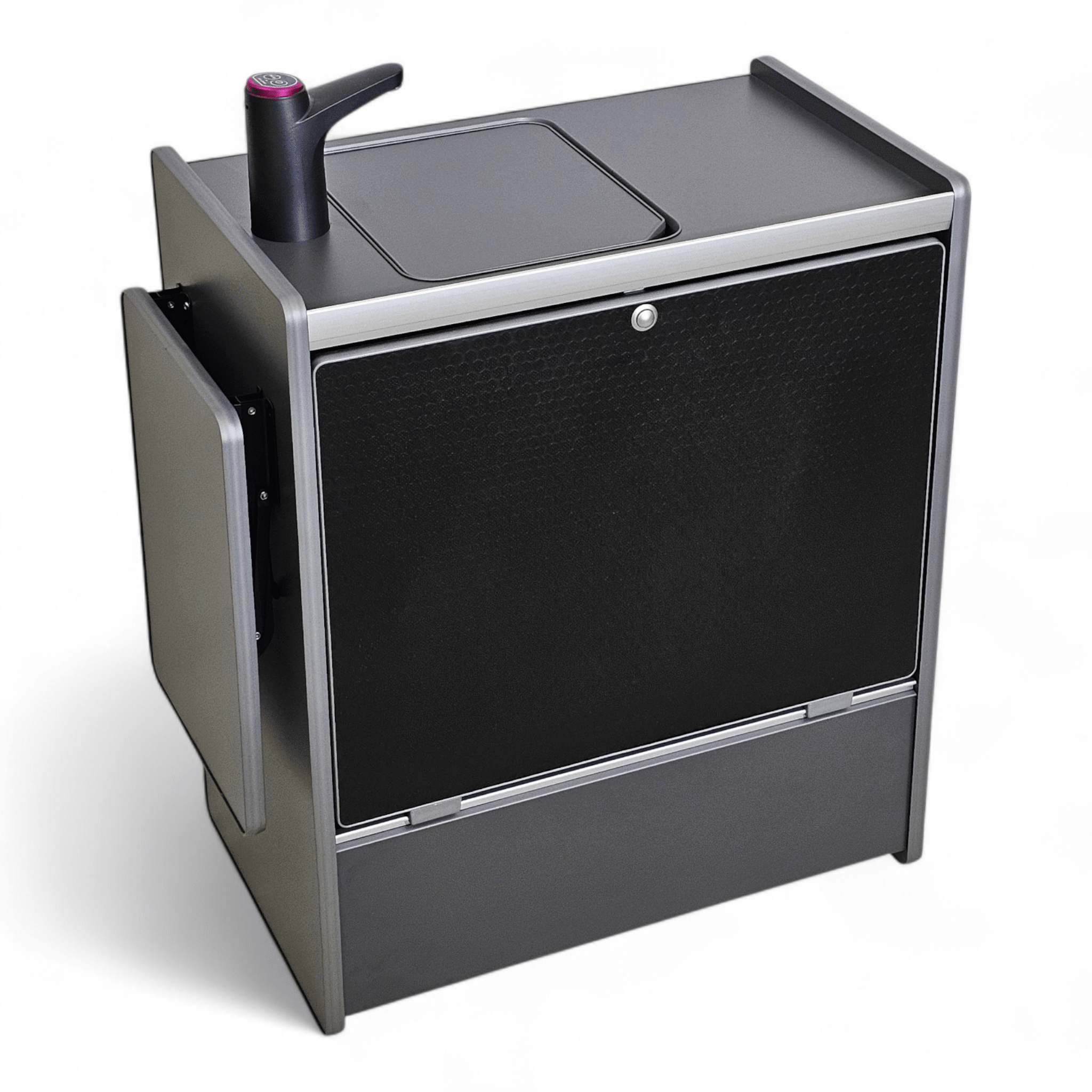 Vangear Nano - Pod NEW 3.0 campervan kitchen - Grey with Black door (easy self - assembly kit) - Vangear - EU