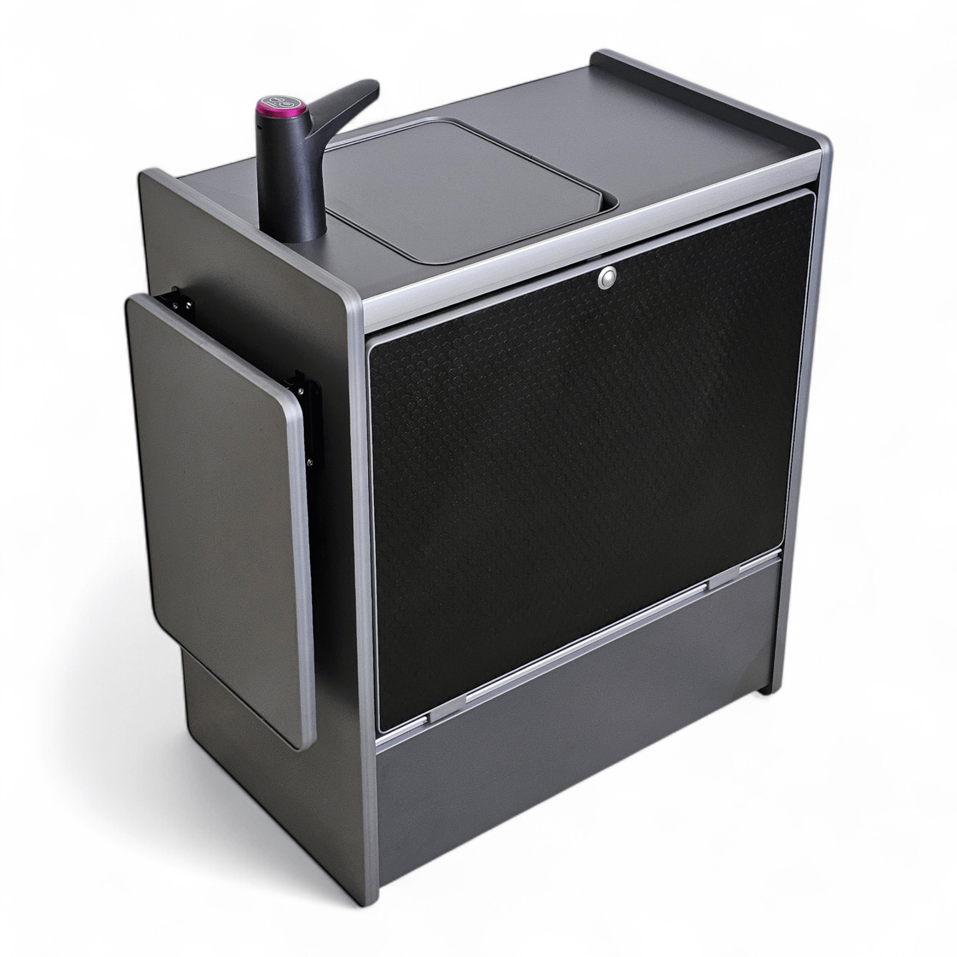 Vangear Nano - Pod NEW 3.0 campervan kitchen - Grey with Black door (easy self - assembly kit) - Vangear - EU