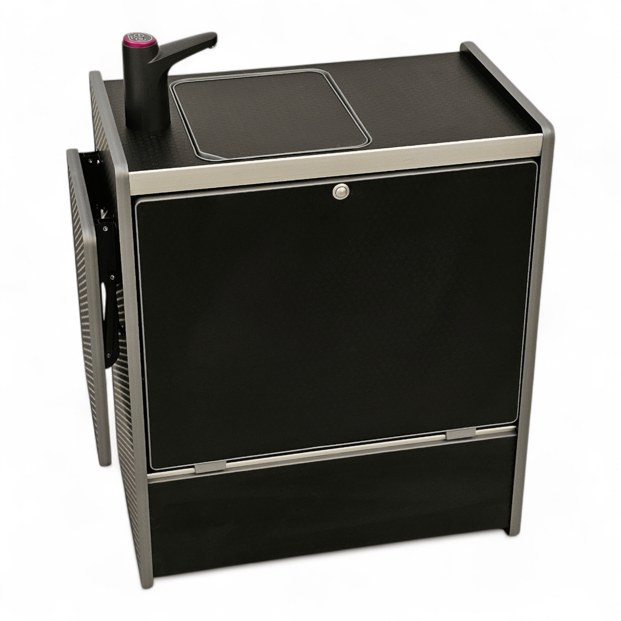 Vangear Nano - Pod NOW 3.0 campervan kitchen - Black with Black door (easy self - assembly) - Vangear - EU