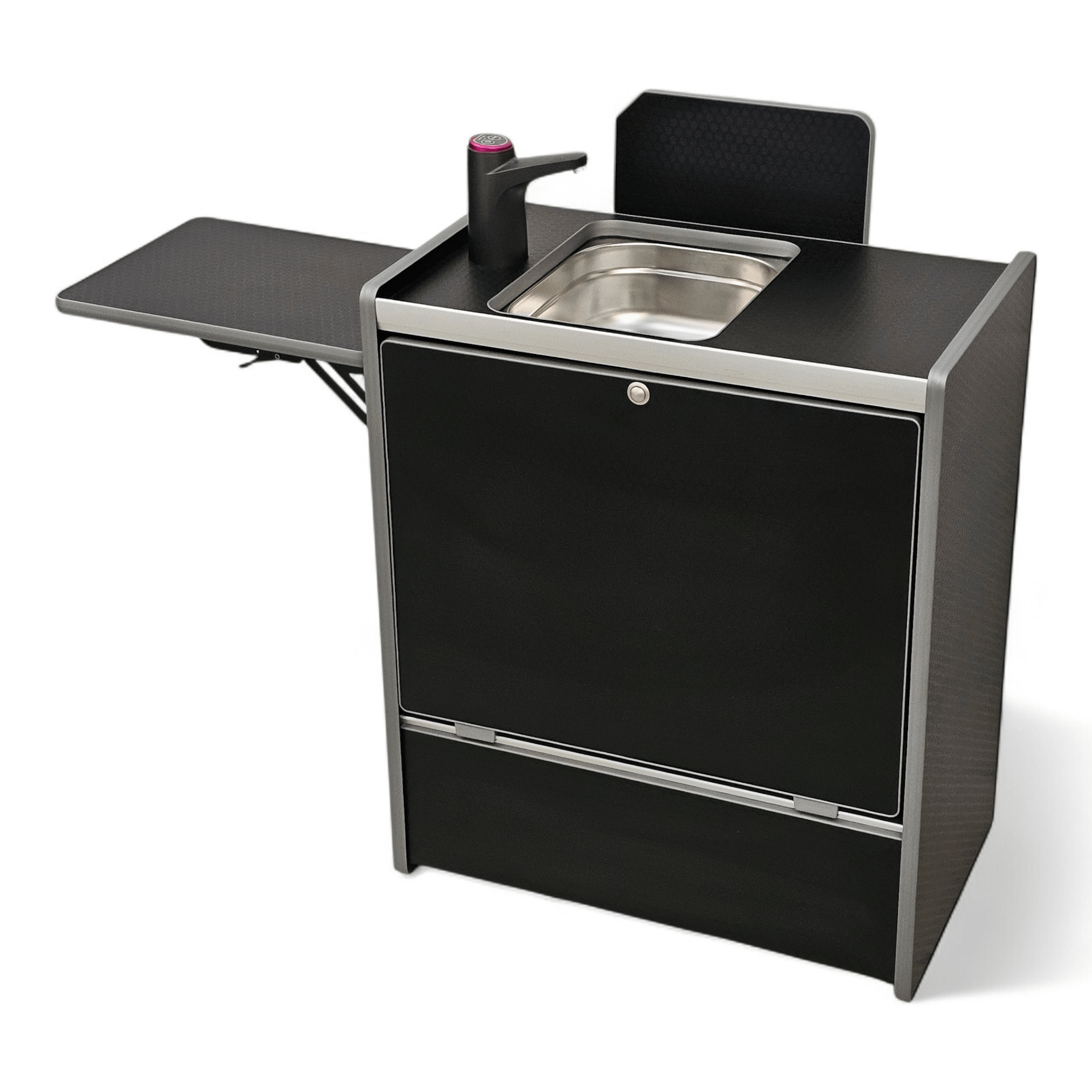 Vangear Nano - Pod NOW 3.0 campervan kitchen - Black with Black door (easy self - assembly) - Vangear - EU