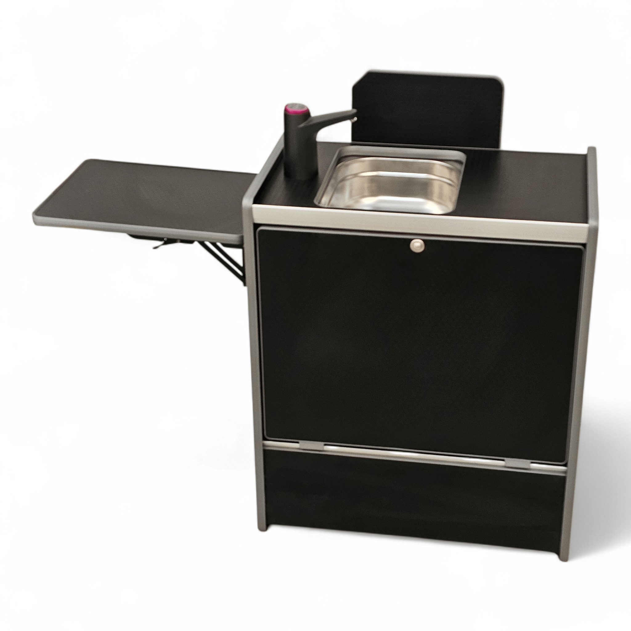 Vangear Nano - Pod NOW 3.0 campervan kitchen - Black with Black door (easy self - assembly) - Vangear - EU