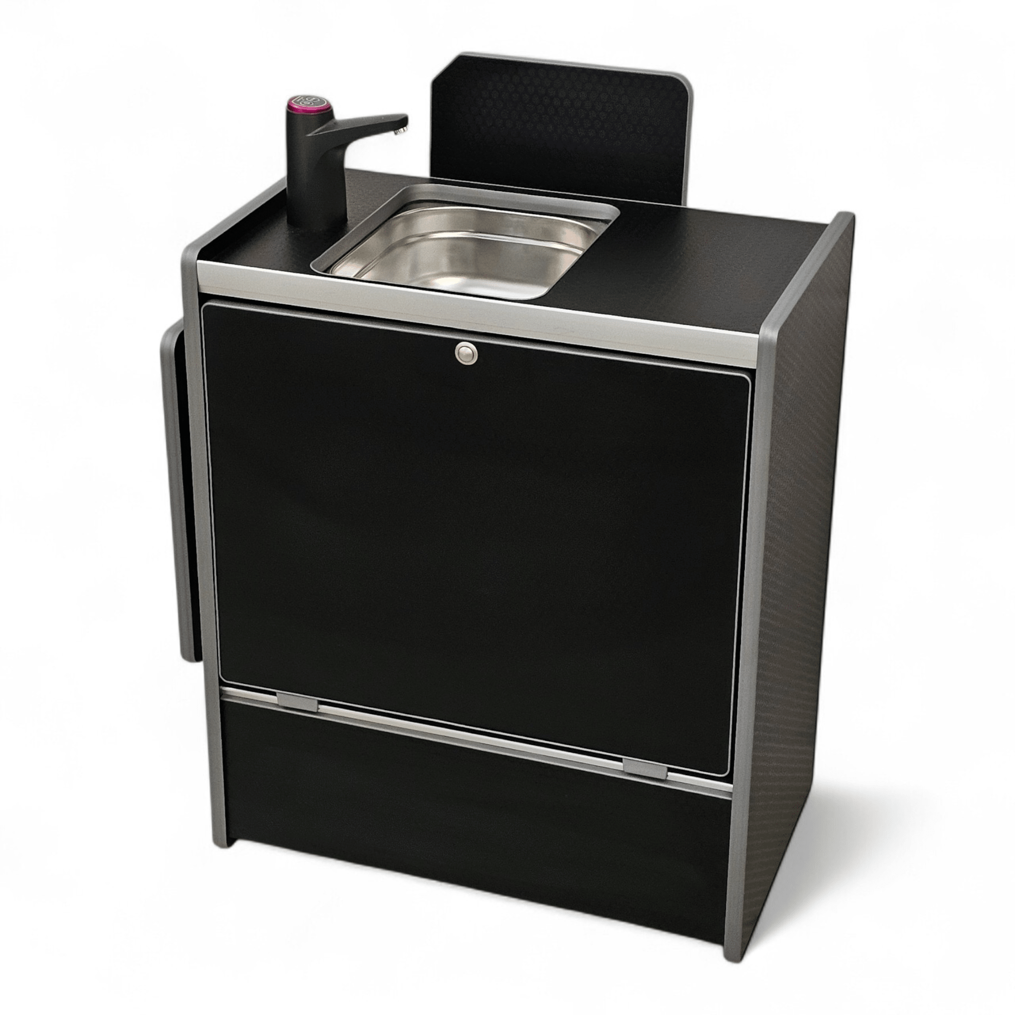 Vangear Nano - Pod NOW 3.0 campervan kitchen - Black with Black door (easy self - assembly) - Vangear - EU