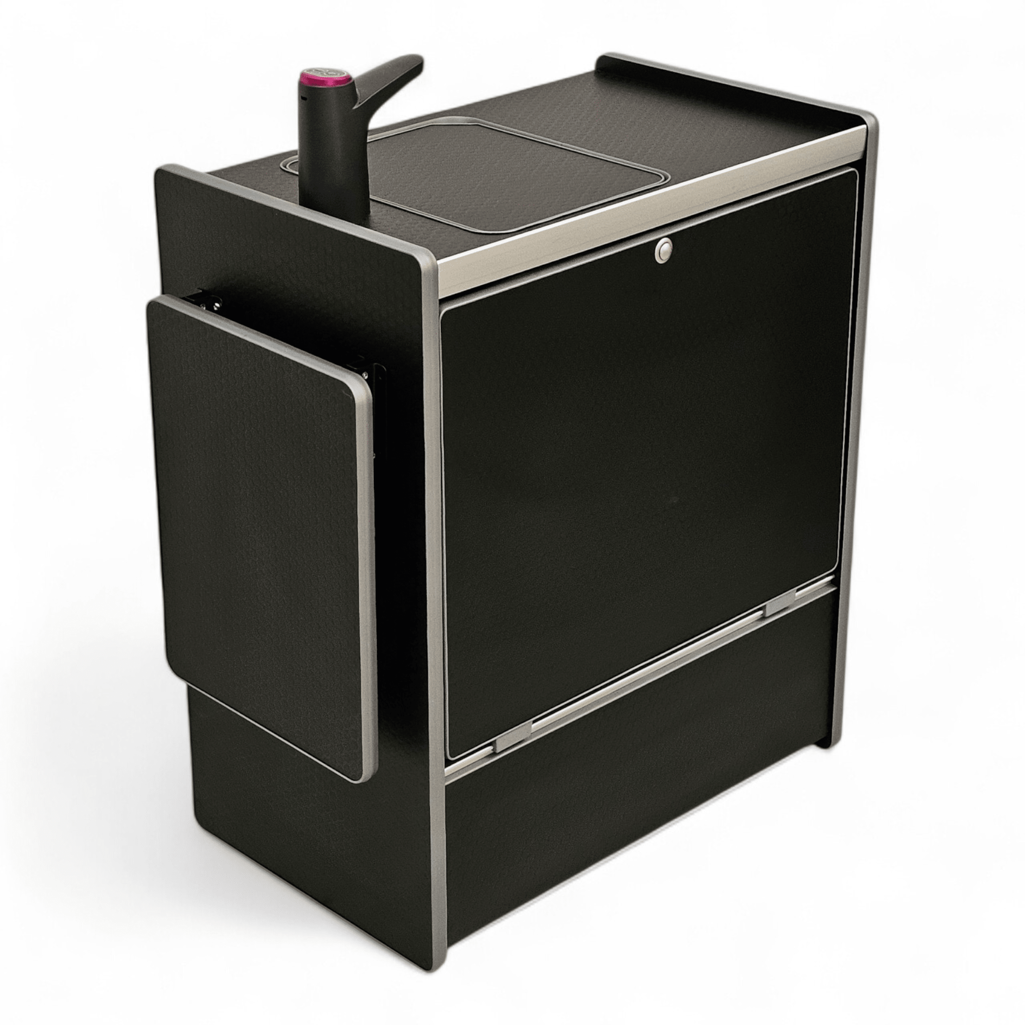 Vangear Nano - Pod NOW 3.0 campervan kitchen - Black with Black door (easy self - assembly) - Vangear - EU