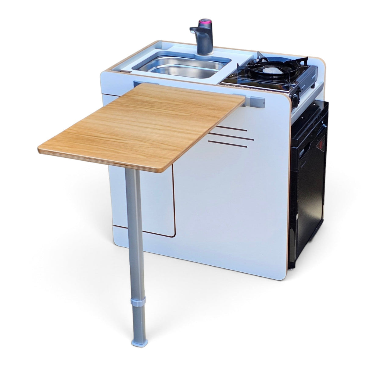 Vangear Stove CRX-Pod 3.0 Campervan Pod for CRX50 type fridges - White with Exposed ply edge(NOT including fridge) - Vangear-EU