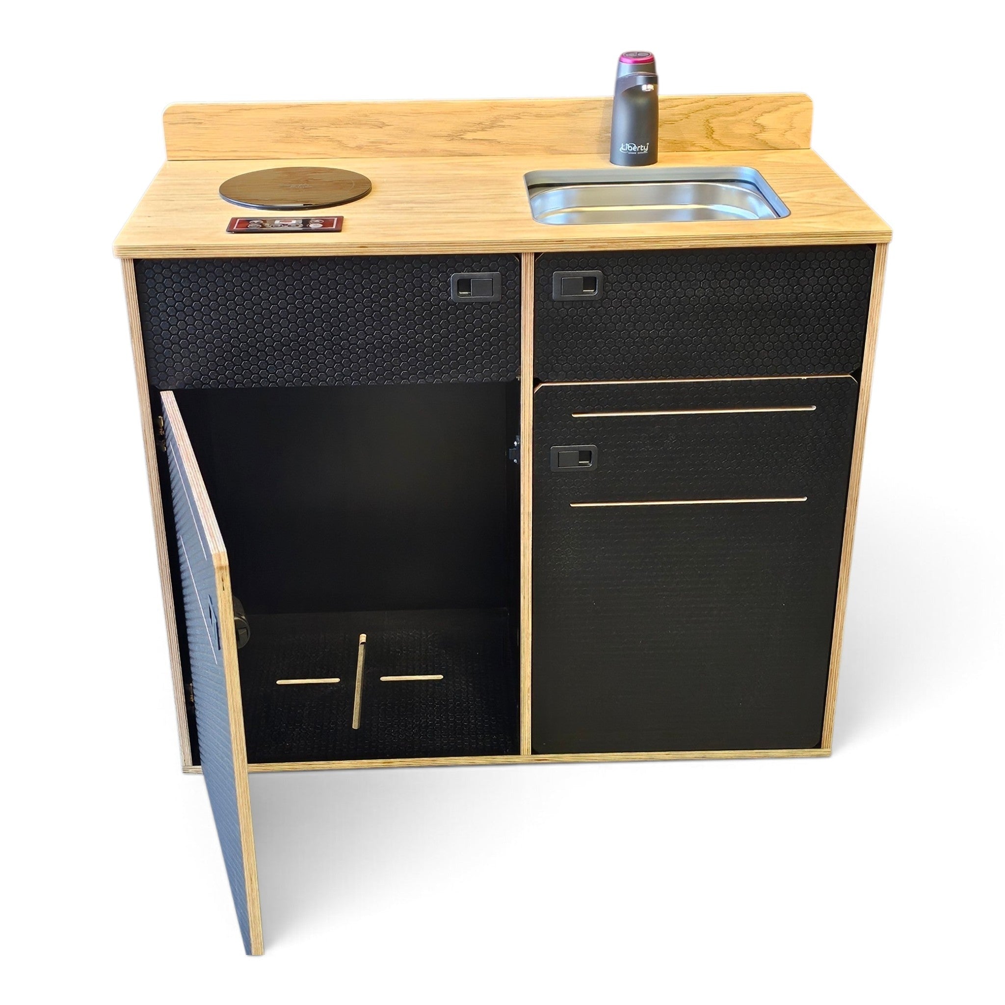 Vangear Woody-Pod - Electric version - Black with Oak top (Self assembled) - Vangear-EU